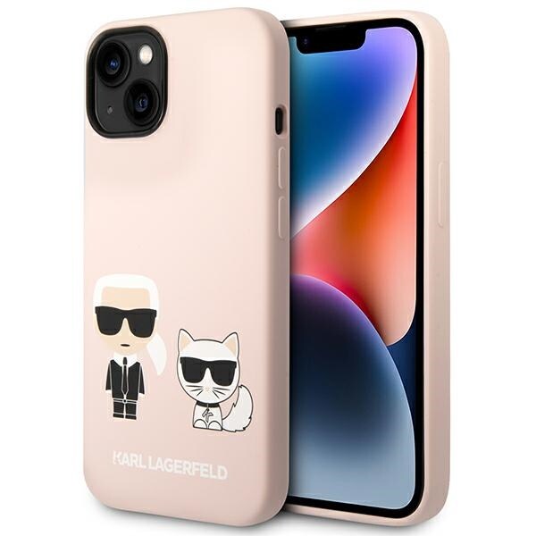Karl Lagerfeld KLHMP14SSSKCI iPhone 14 6.1" hardcase pink / pink Silicone Karl & Choupette MagSafe