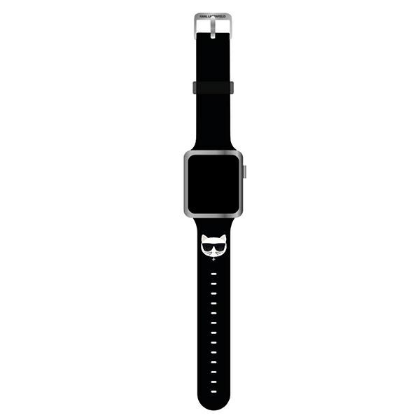 Karl Lagerfeld KLAWLSLCK Apple Urrem 42/44 / 45mm sort / sort rem Silikone Choupette Heads