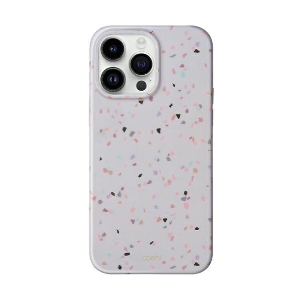 Uniq Coehl Terrazzo-kuffert til iPhone 14 Pro - sand