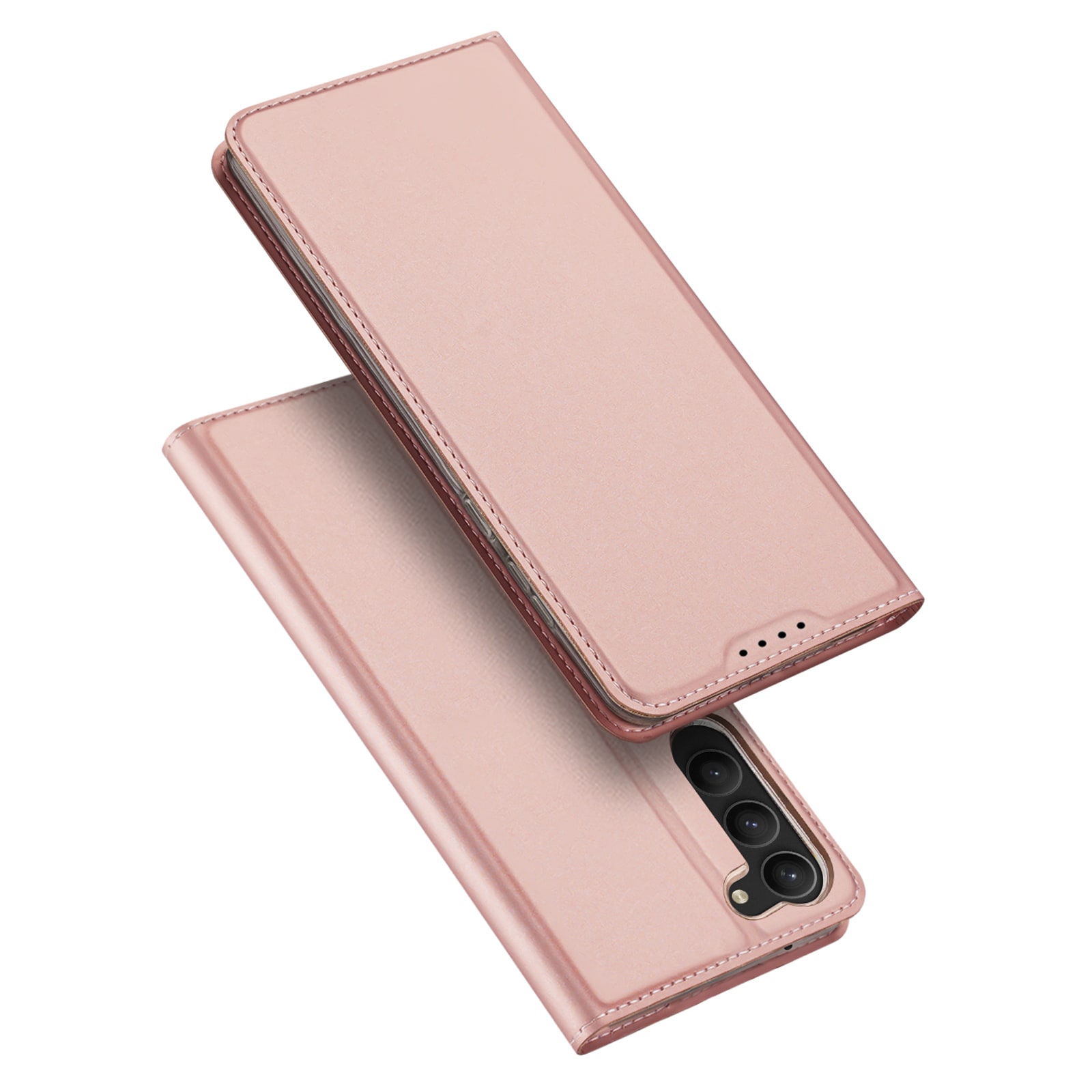 Dux Ducis Skin Pro-etui til Samsung Galaxy S23+ flip cover kort tegnebog stativ pink