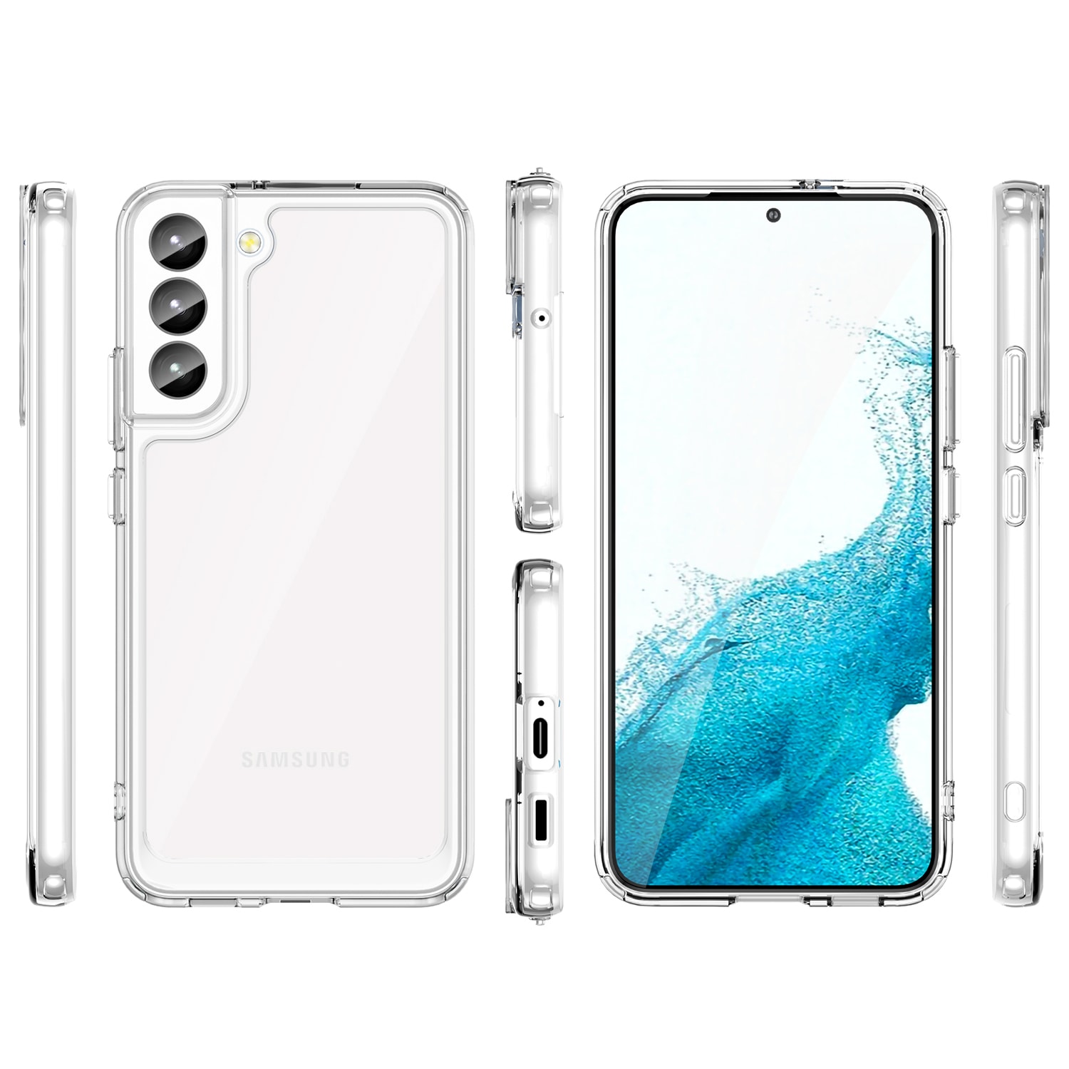 Outer Space Case til Samsung Galaxy S23+ cover med en fleksibel, gennemsigtig ramme