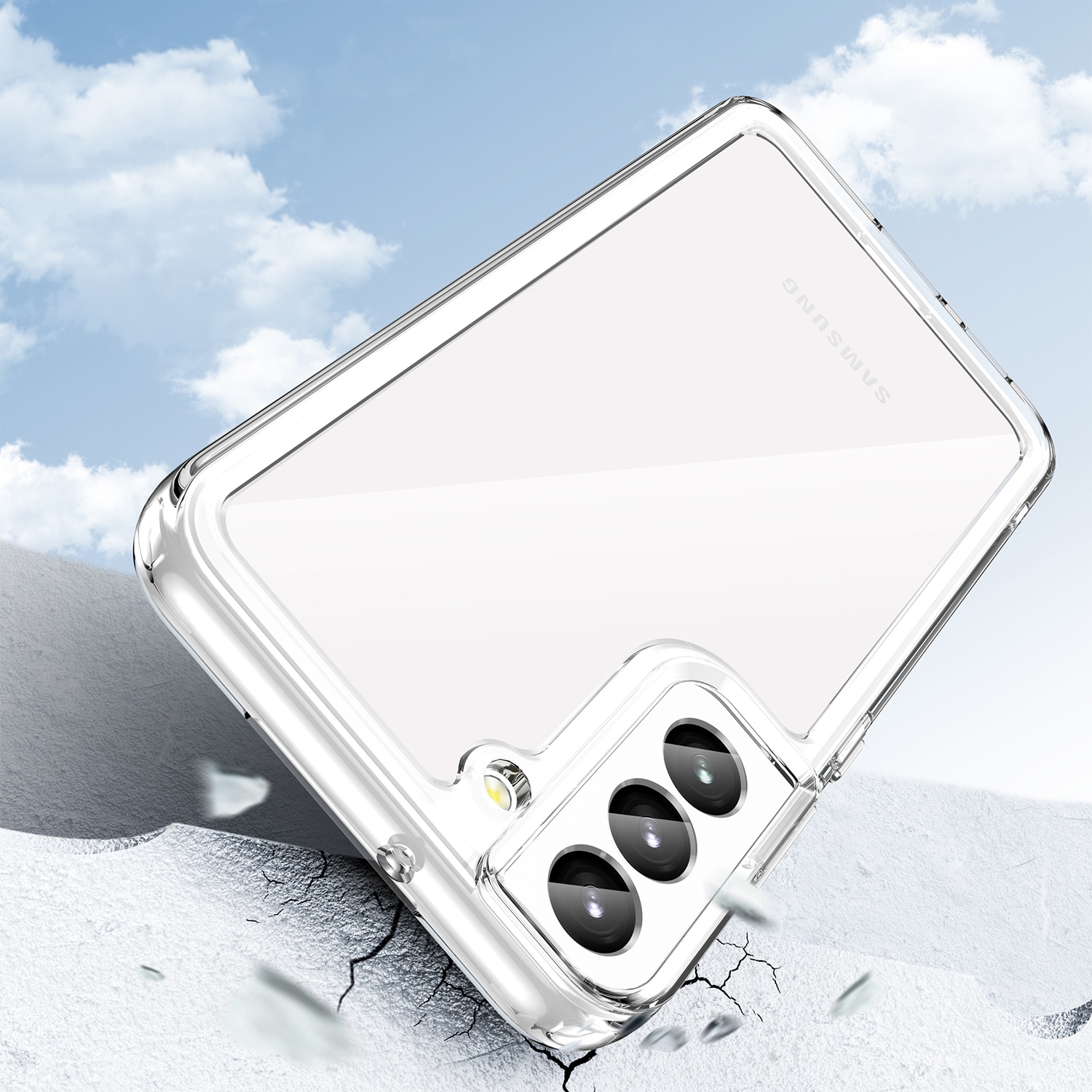 Outer Space Case til Samsung Galaxy S23+ cover med en fleksibel, gennemsigtig ramme