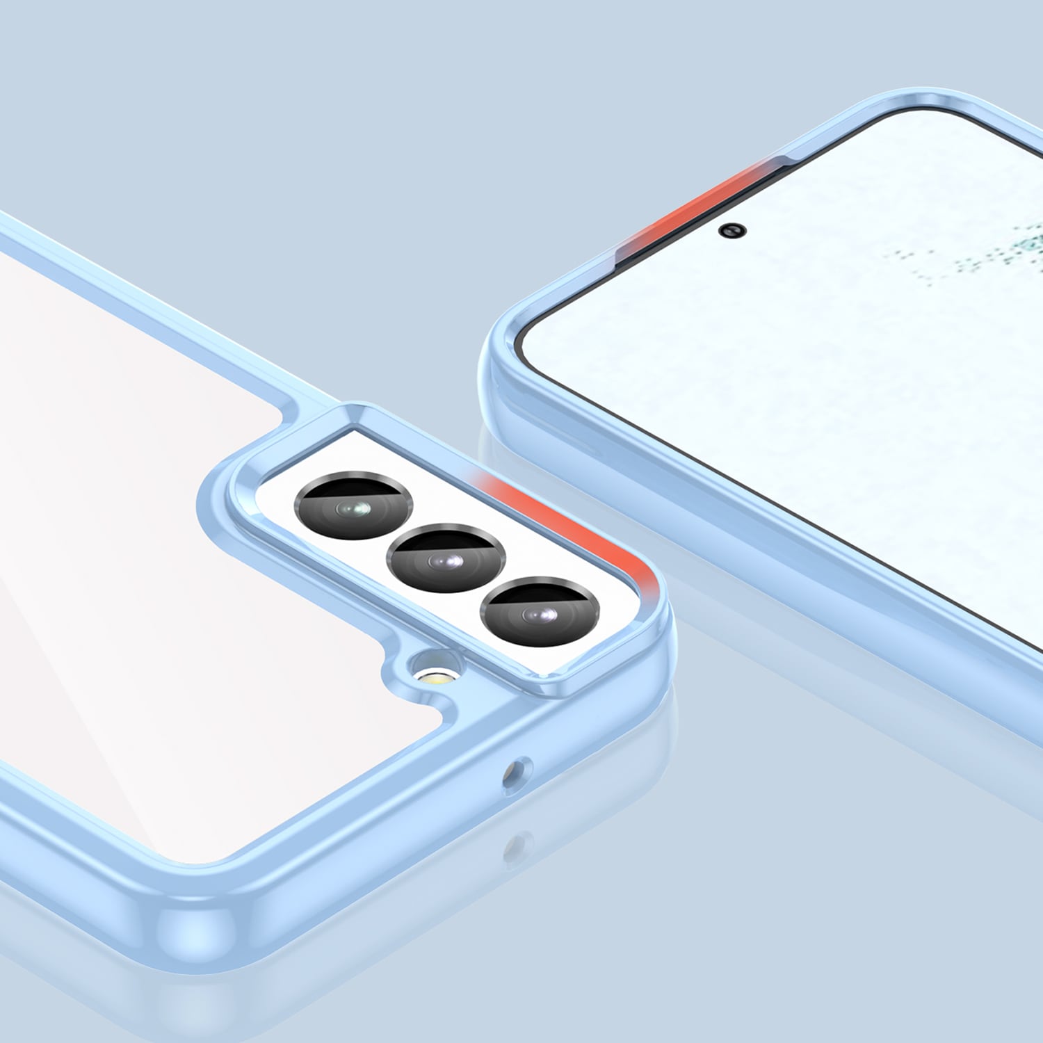 Outer Space Case til Samsung Galaxy S23+ cover med en fleksibel ramme blå
