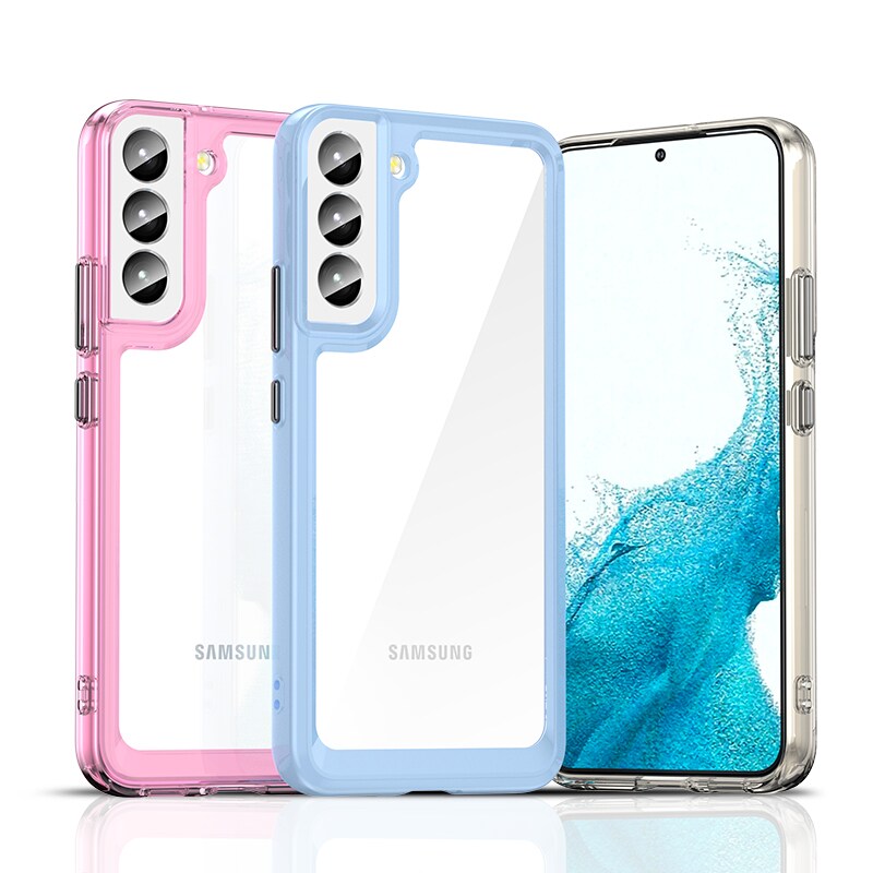 Outer Space Case til Samsung Galaxy S23+ cover med en fleksibel ramme blå