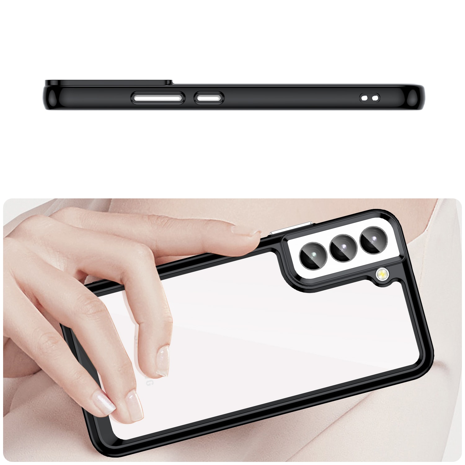 Outer Space Case til Samsung Galaxy S23+ cover med en fleksibel ramme sort