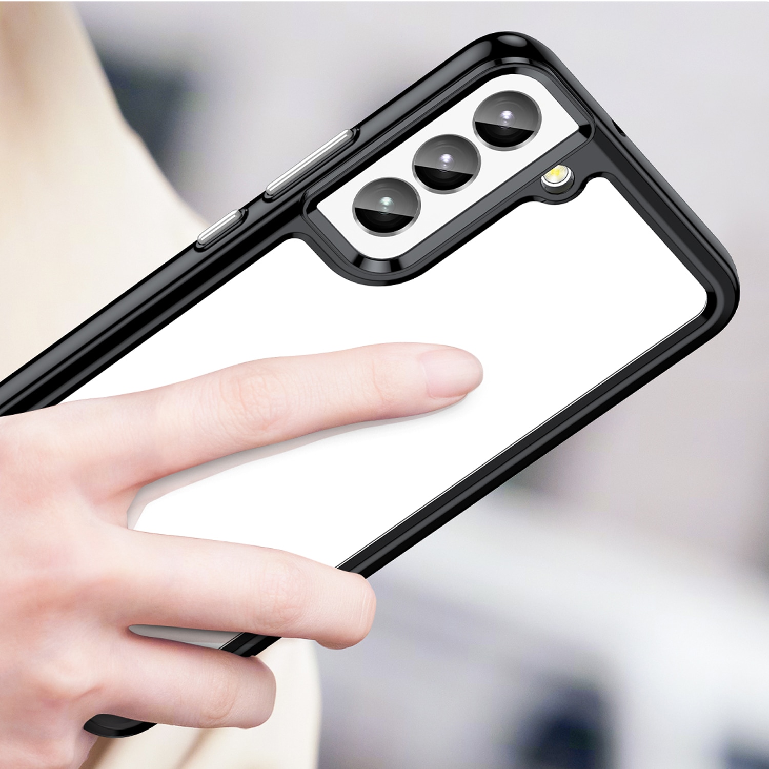Outer Space Case til Samsung Galaxy S23+ cover med en fleksibel ramme sort