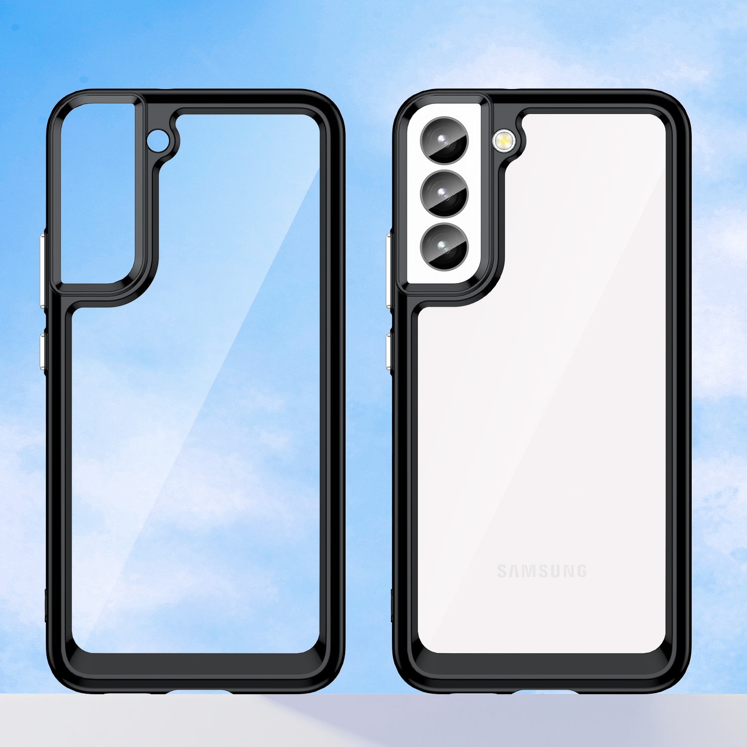 Outer Space Case til Samsung Galaxy S23+ cover med en fleksibel ramme sort