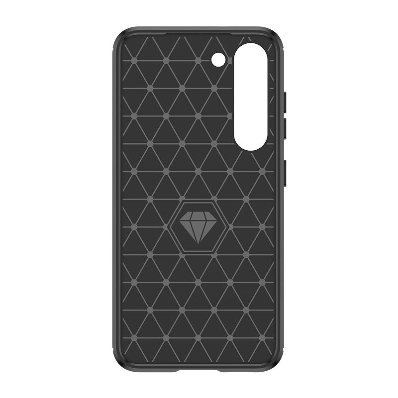 Carbon Case etui til Samsung Galaxy S23+ fleksibelt silikone carbon cover sort