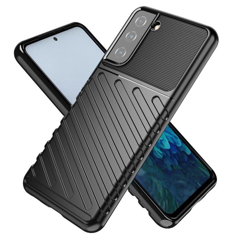 Thunder Case-etui til Samsung Galaxy S23+ silikonepanseretui sort