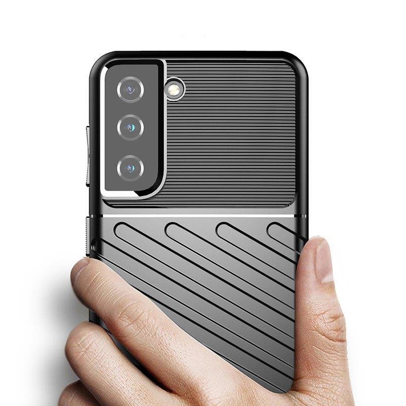 Thunder Case-etui til Samsung Galaxy S23+ silikonepanseretui sort