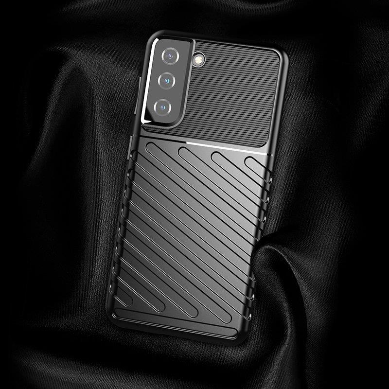 Thunder Case-etui til Samsung Galaxy S23+ silikonepanseretui sort