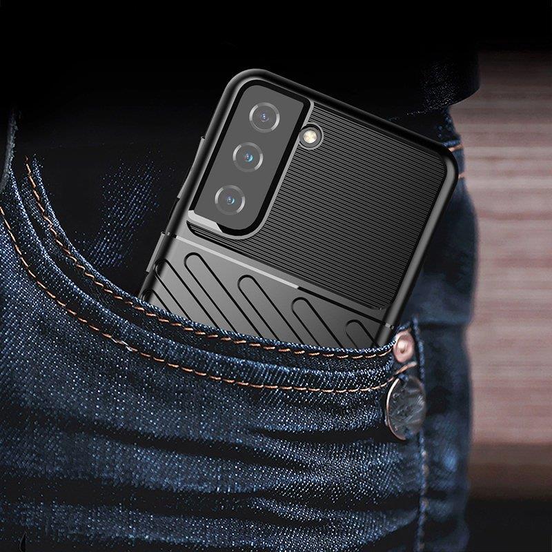 Thunder Case-etui til Samsung Galaxy S23+ silikonepanseretui sort
