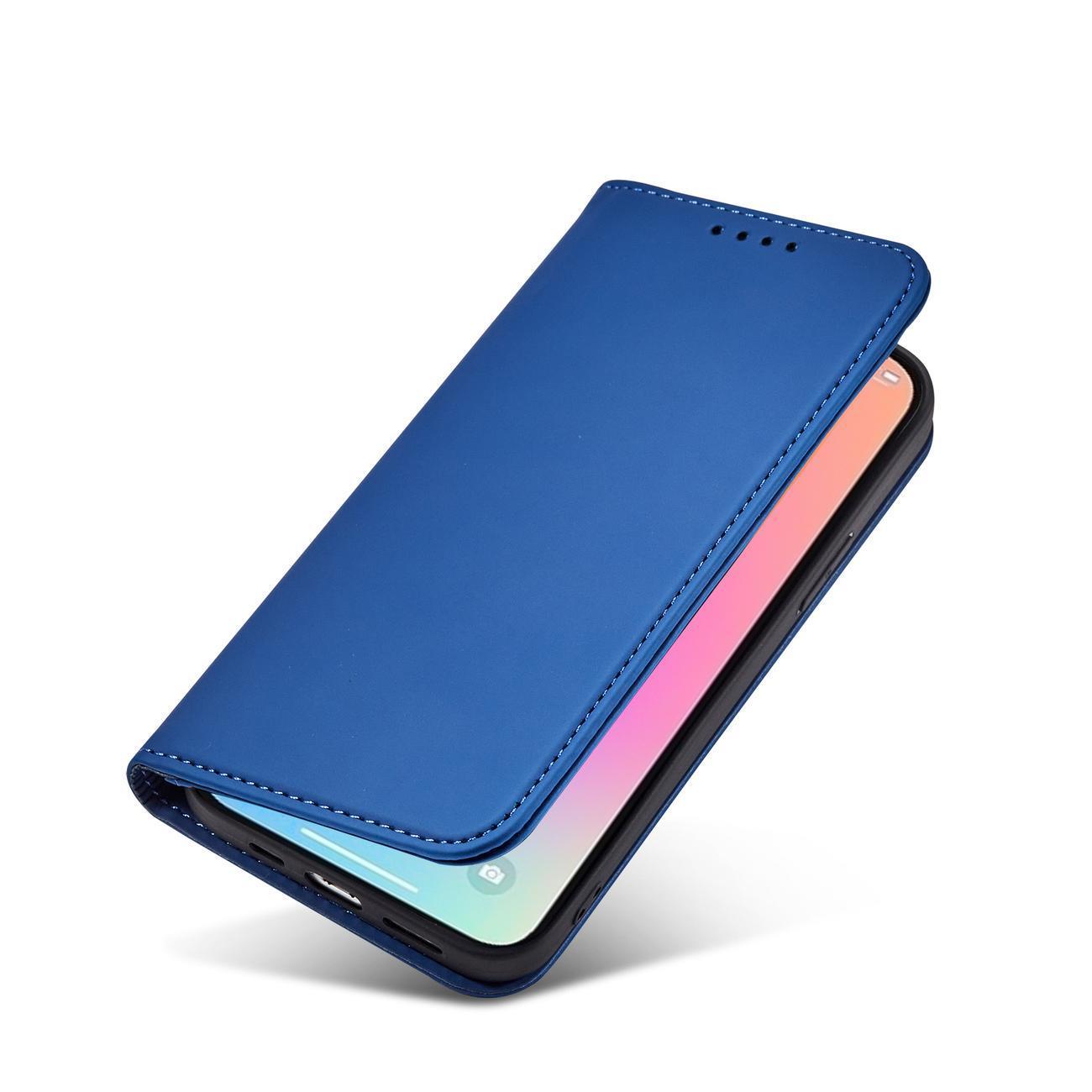 Magnet Kortetui til Samsung Galaxy S23 Ultra flip cover wallet stand blå