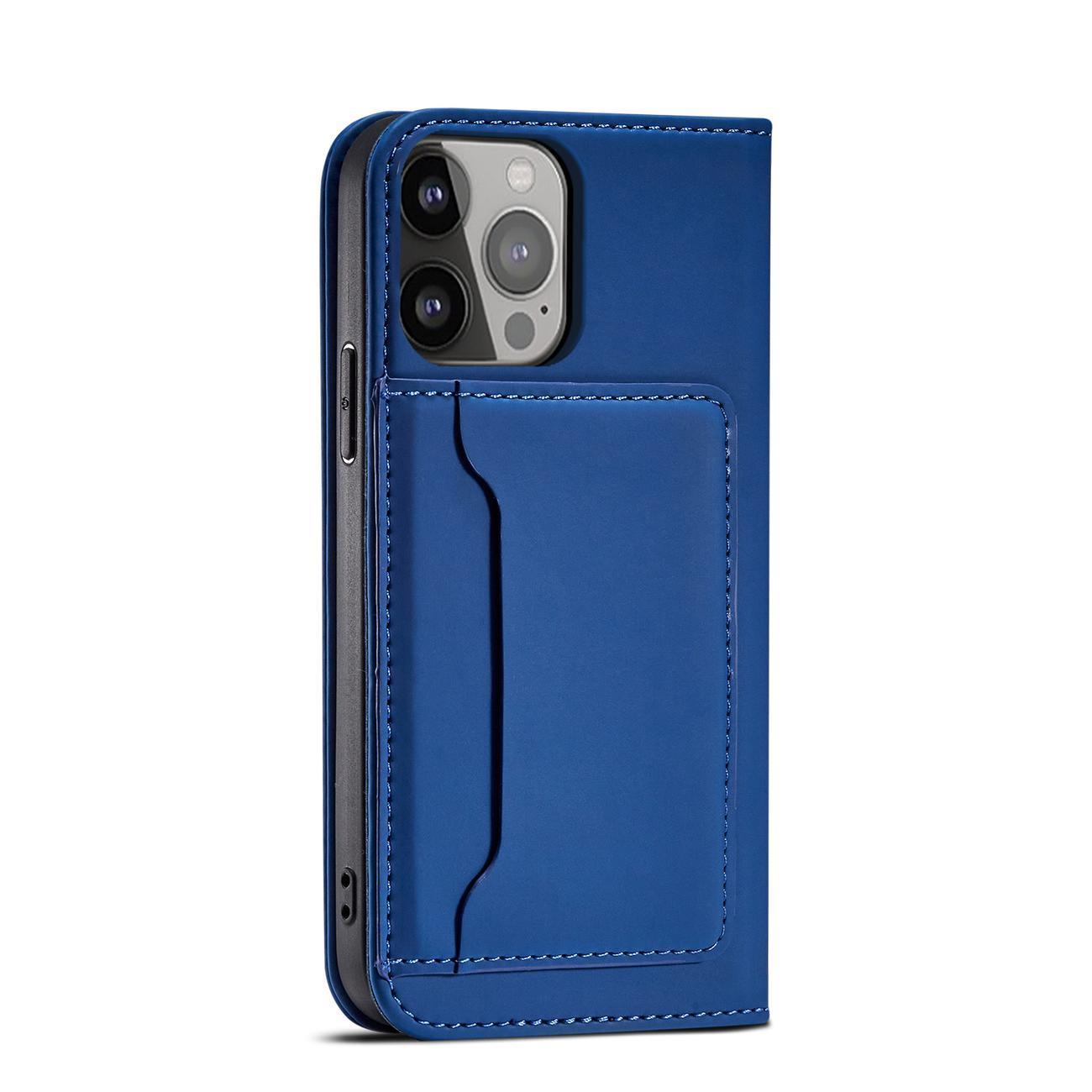 Magnet Kortetui til Samsung Galaxy S23 Ultra flip cover wallet stand blå