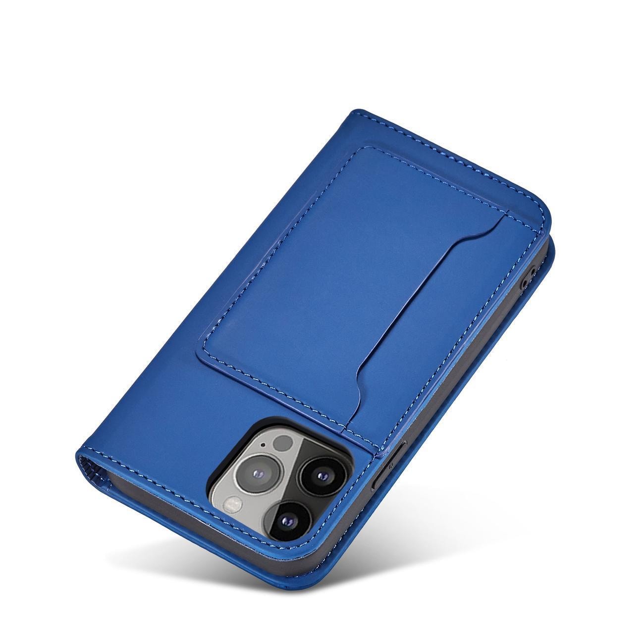Magnet Kortetui til Samsung Galaxy S23 Ultra flip cover wallet stand blå