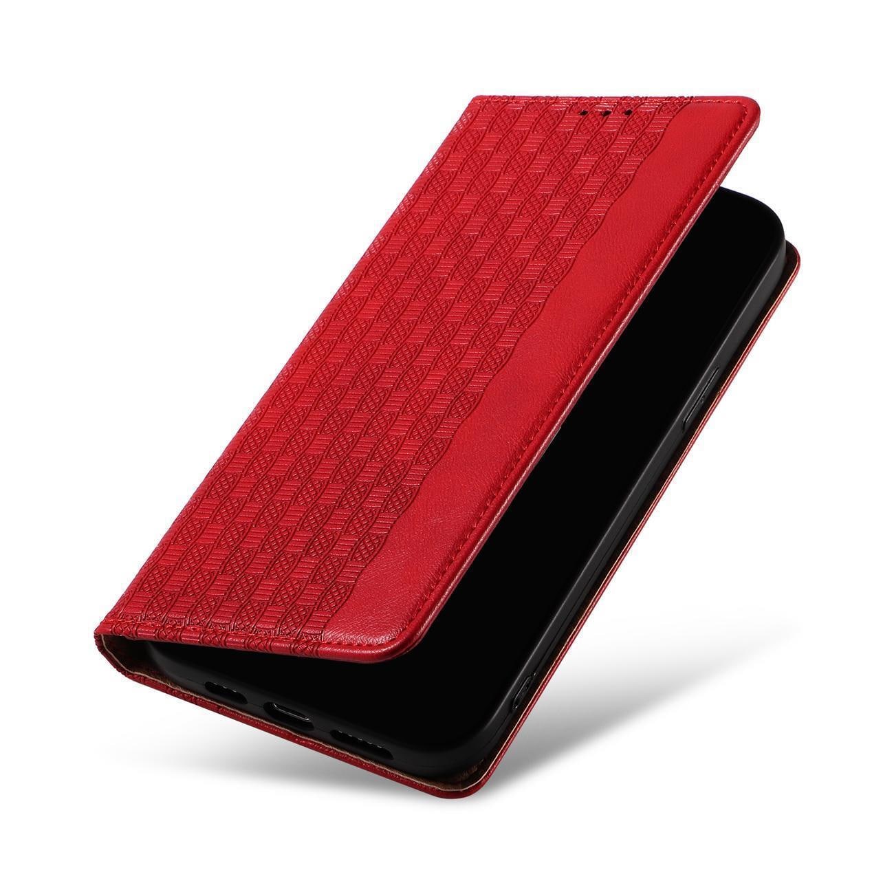 Magnet Rem-etui til Samsung Galaxy S23+ Flip Wallet Mini Lanyard Stand rød