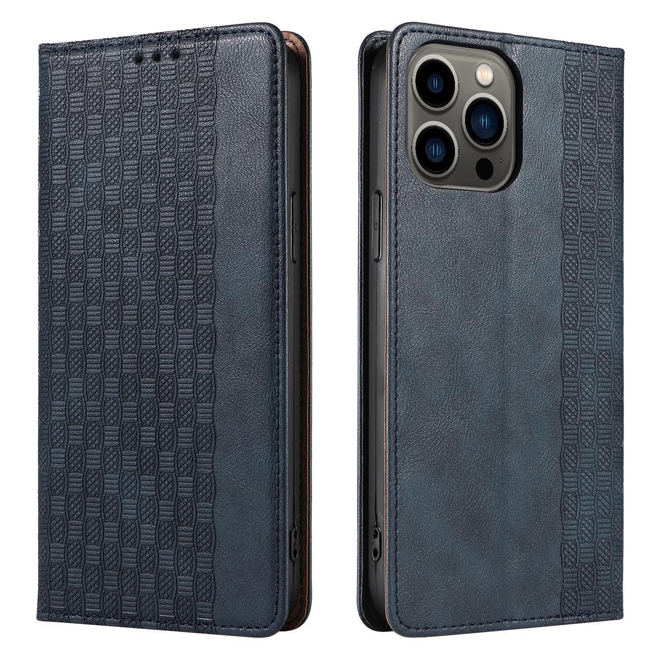 Magnet Strap Case Case for Samsung Galaxy S23 Ultra Flip Wallet Mini Lanyard Stand Blue
