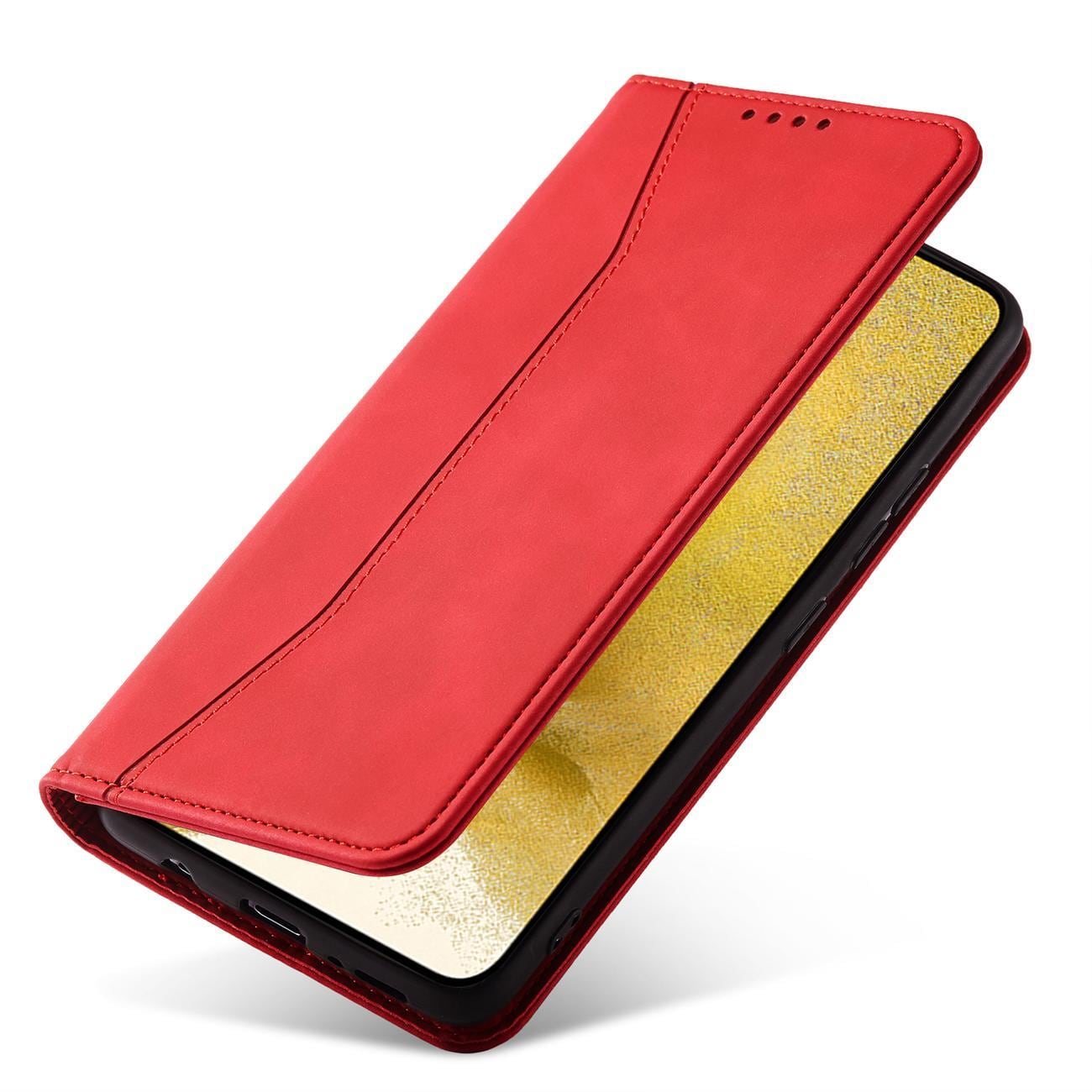 Magnet Fancy etui til Samsung Galaxy S23+ flip cover wallet stand rød