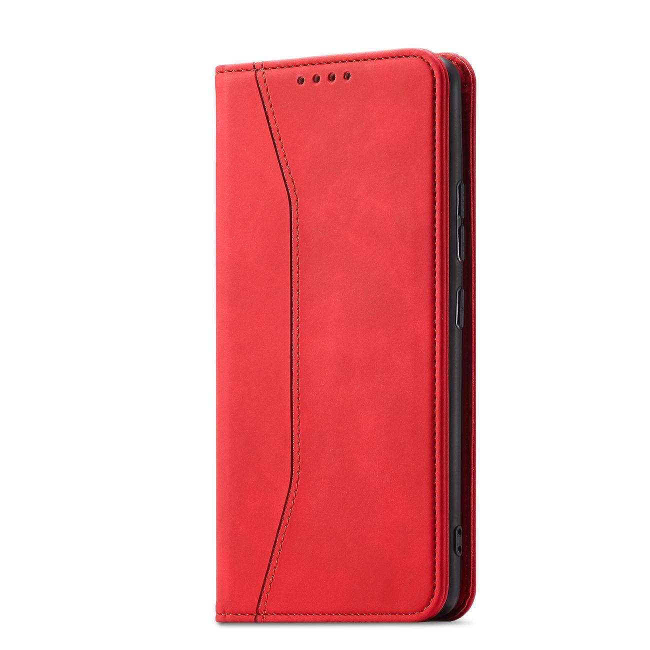 Magnet Fancy etui til Samsung Galaxy S23+ flip cover wallet stand rød