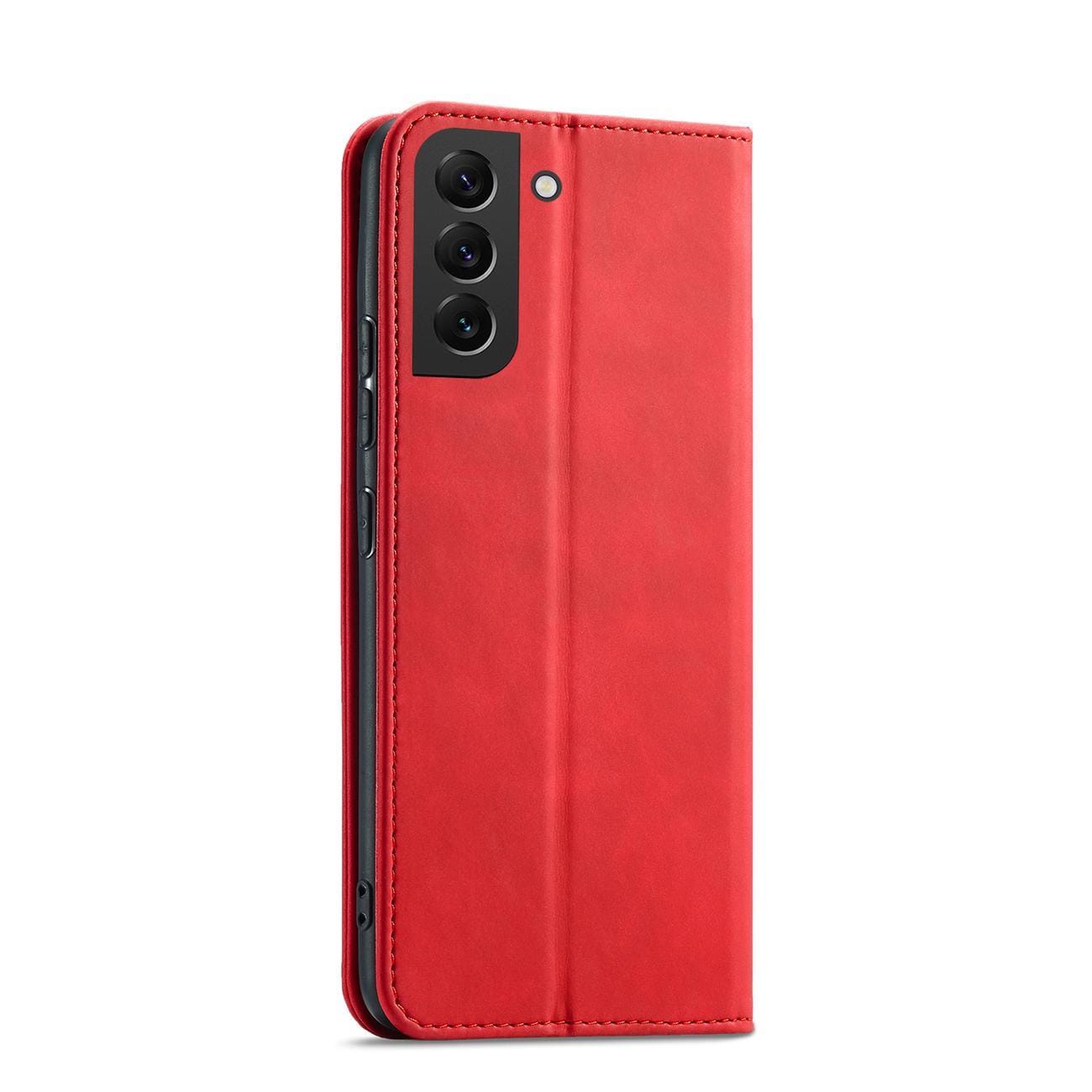 Magnet Fancy etui til Samsung Galaxy S23+ flip cover wallet stand rød