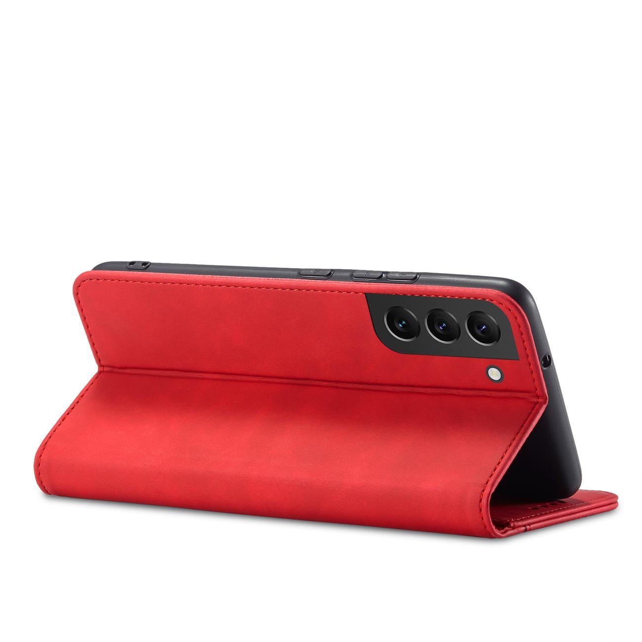 Magnet Fancy etui til Samsung Galaxy S23+ flip cover wallet stand rød