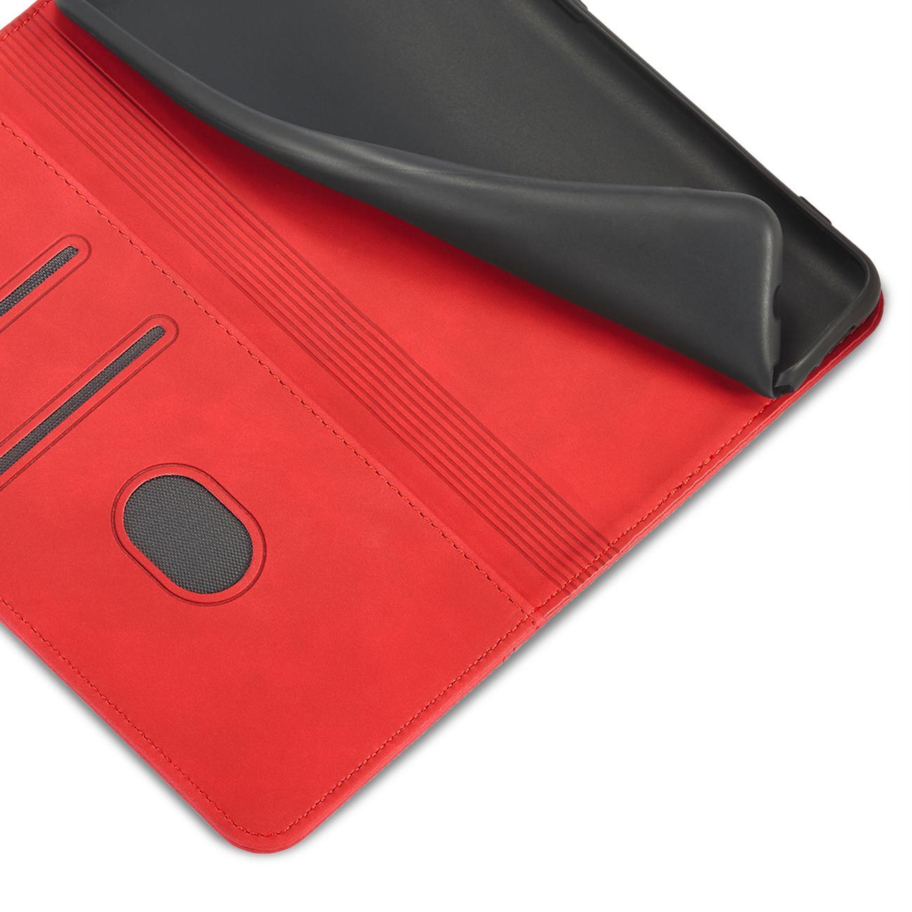 Magnet Fancy etui til Samsung Galaxy S23+ flip cover wallet stand rød