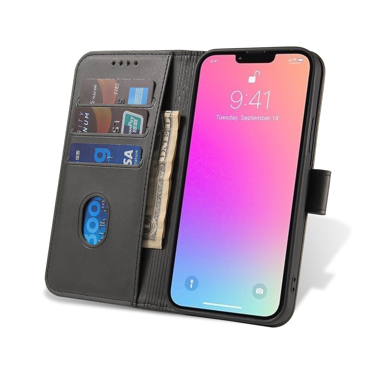 Magnet Etui til Samsung Galaxy S23+ flip cover wallet stander sort