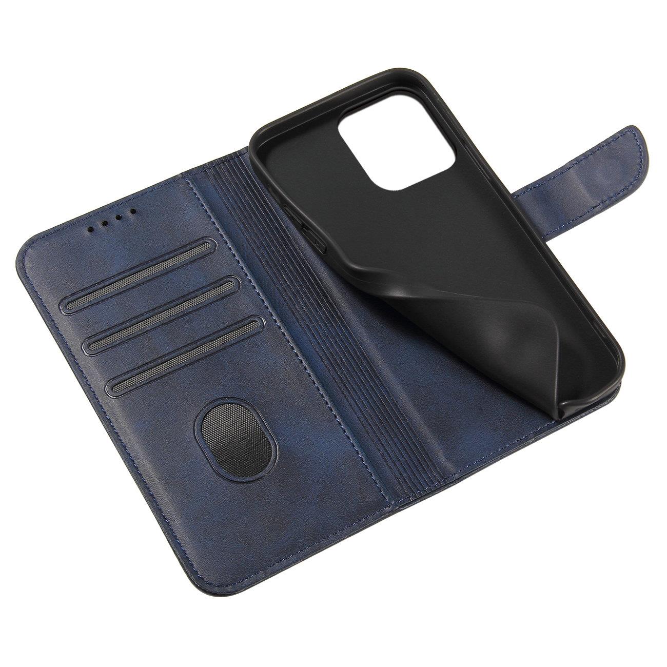 Magnet Etui til Samsung Galaxy S23 Ultra Cover med Flip Wallet Stand Blå