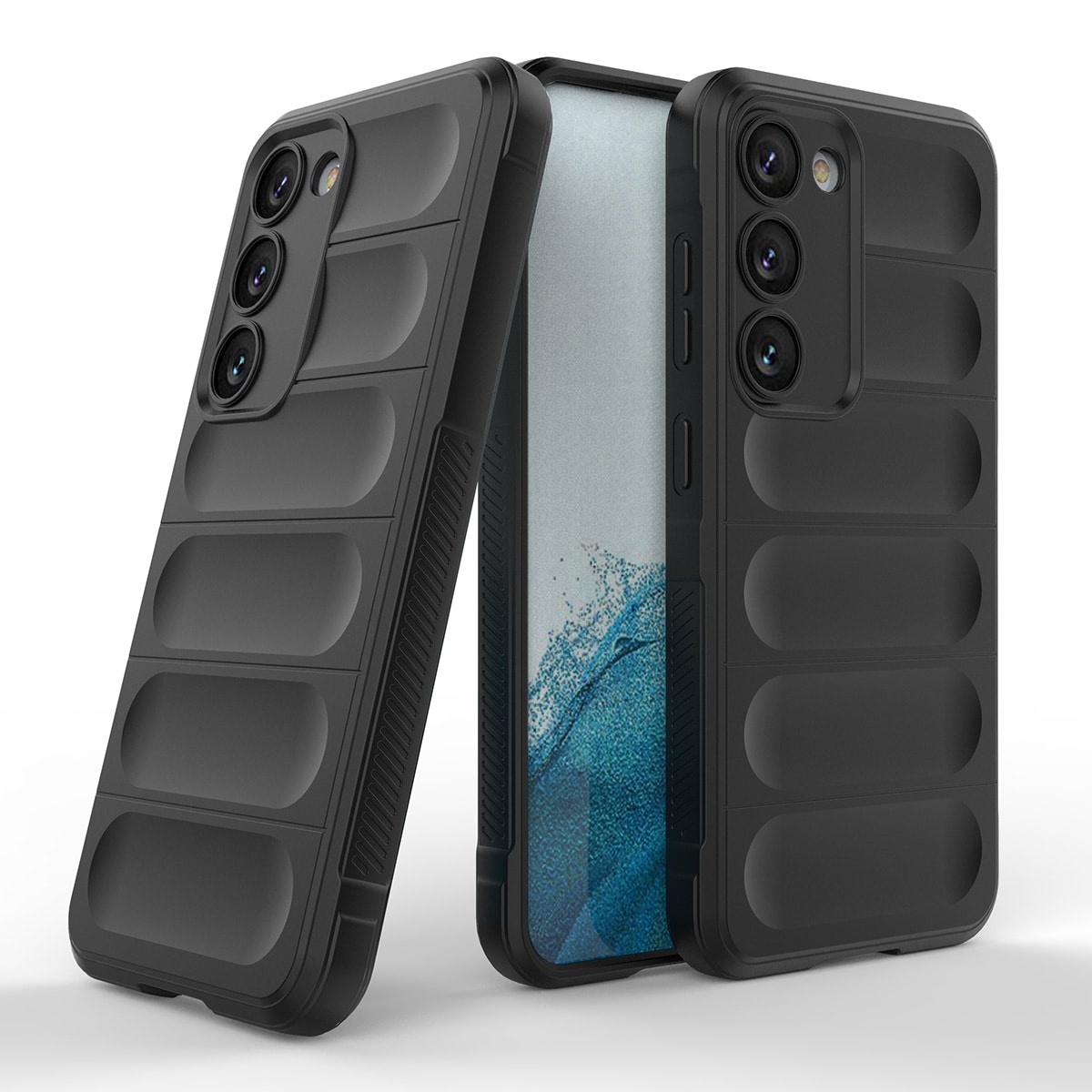 Magic Shield-etui til Samsung Galaxy S23+ fleksibelt panseret cover sort