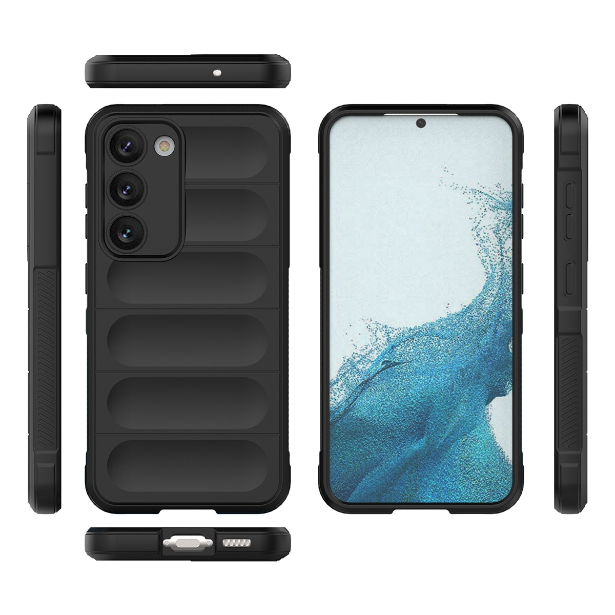 Magic Shield-etui til Samsung Galaxy S23+ fleksibelt panseret cover sort