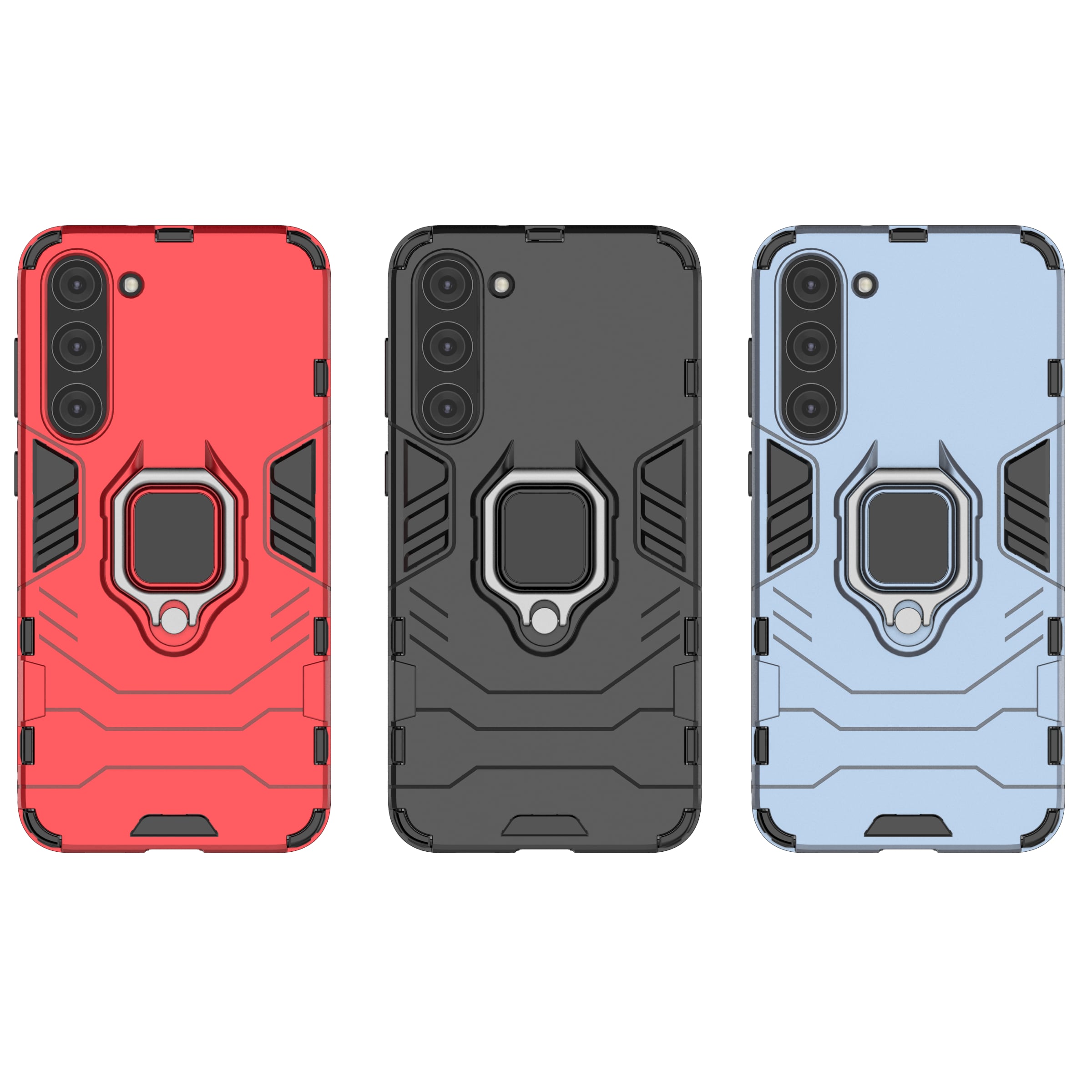 Ring Armor etui til Samsung Galaxy S23+ pansret cover magnetisk holder ring sort