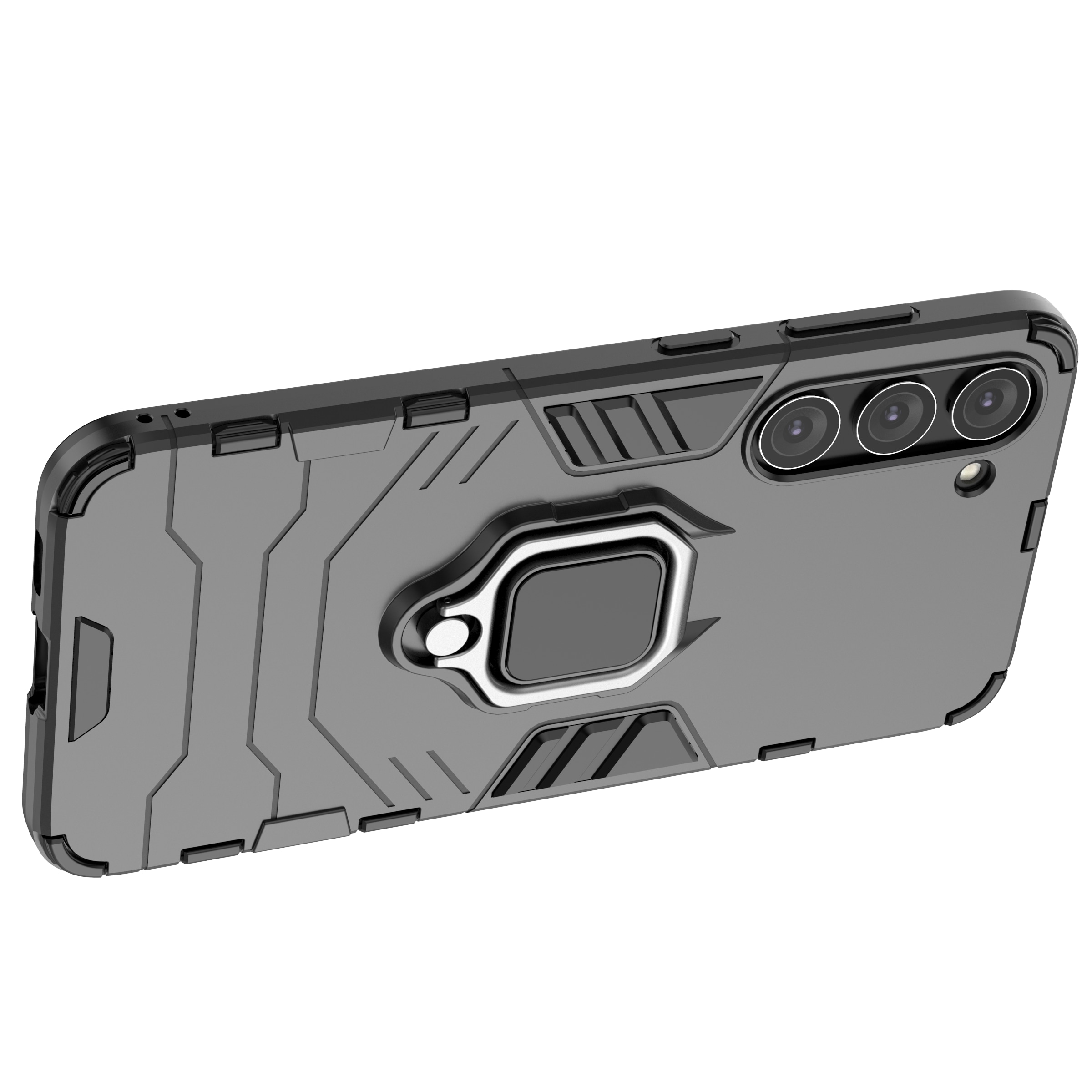 Ring Armor etui til Samsung Galaxy S23+ pansret cover magnetisk holder ring sort