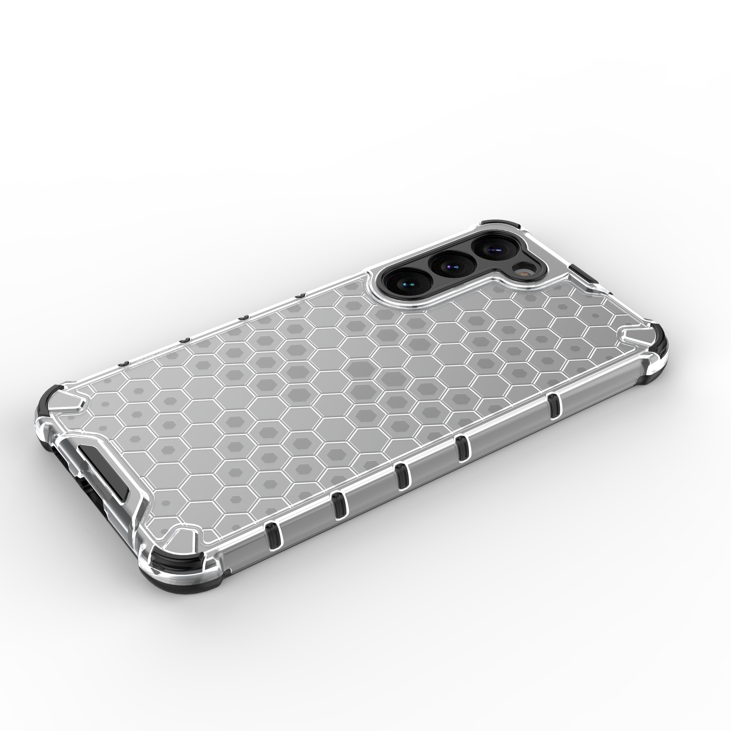 Honeycomb-etui til Samsung Galaxy S23+ pansret hybridcover sort