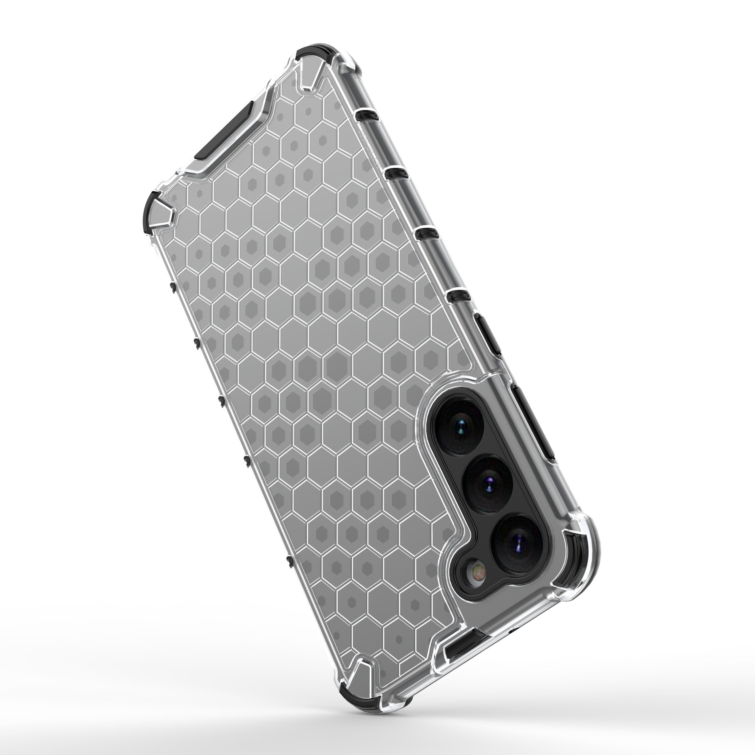 Honeycomb-etui til Samsung Galaxy S23+ pansret hybridcover sort