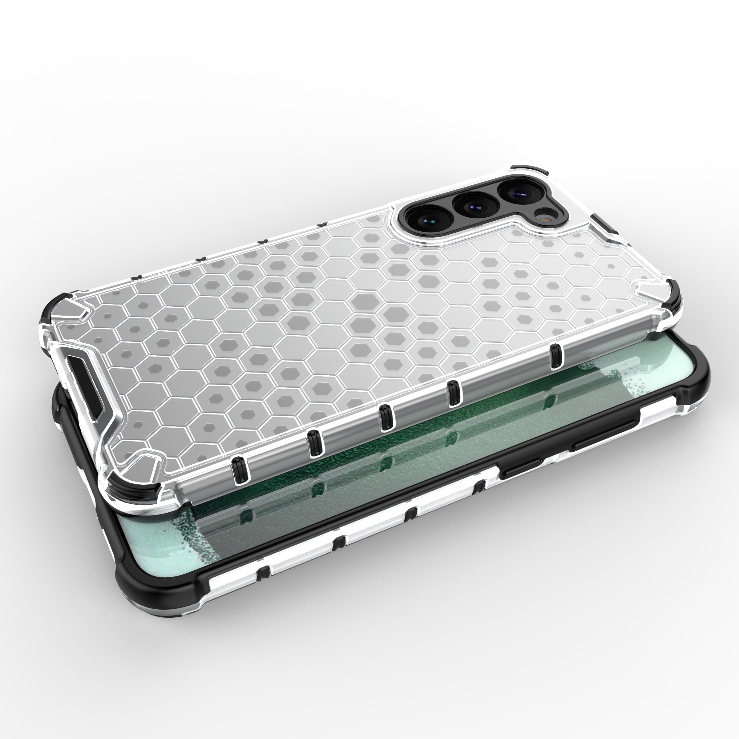 Honeycomb-etui til Samsung Galaxy S23+ pansret hybridcover sort