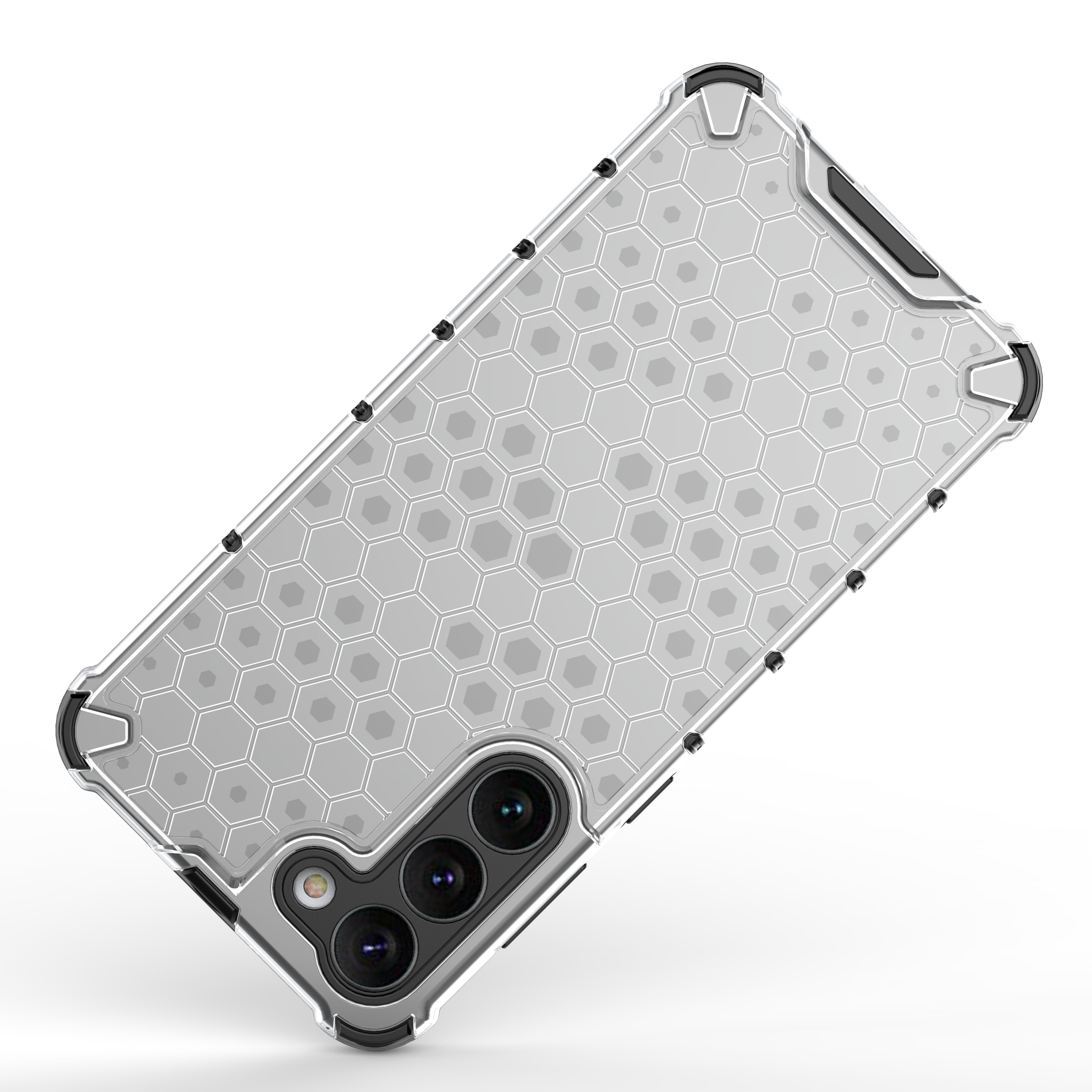 Honeycomb-etui til Samsung Galaxy S23+ pansret hybridcover sort