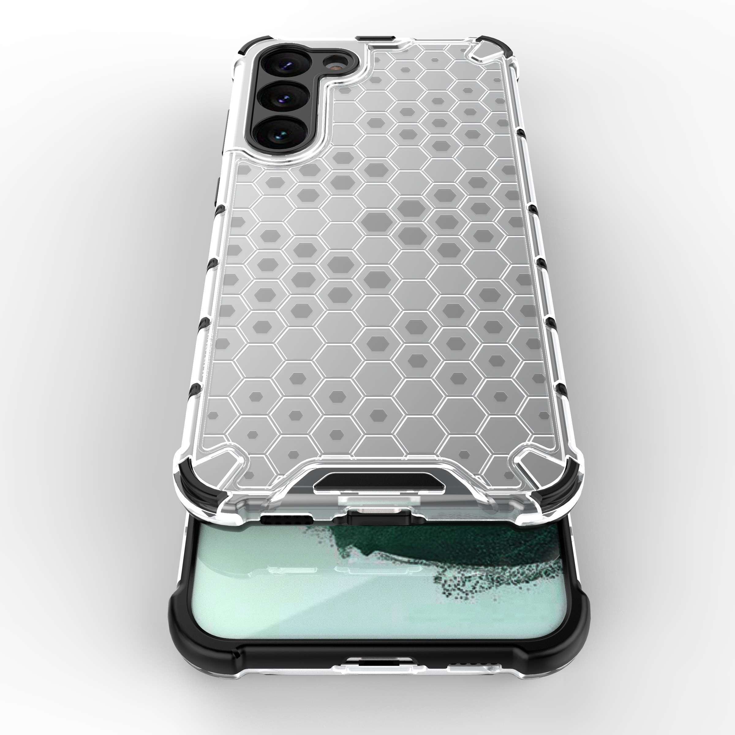 Honeycomb-etui til Samsung Galaxy S23+ pansret hybridcover blå