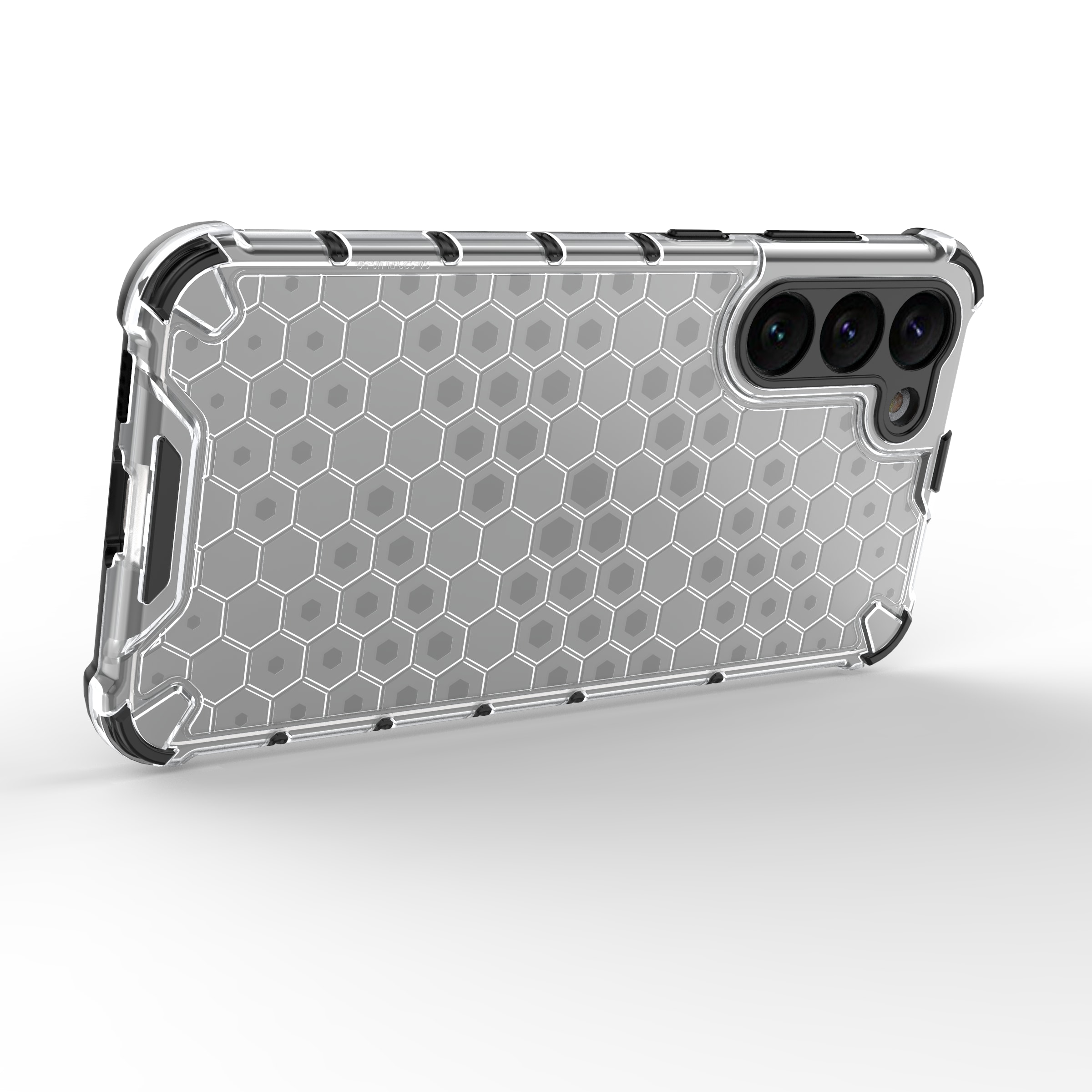 Honeycomb-etui til Samsung Galaxy S23+ pansret hybridcover gennemsigtigt