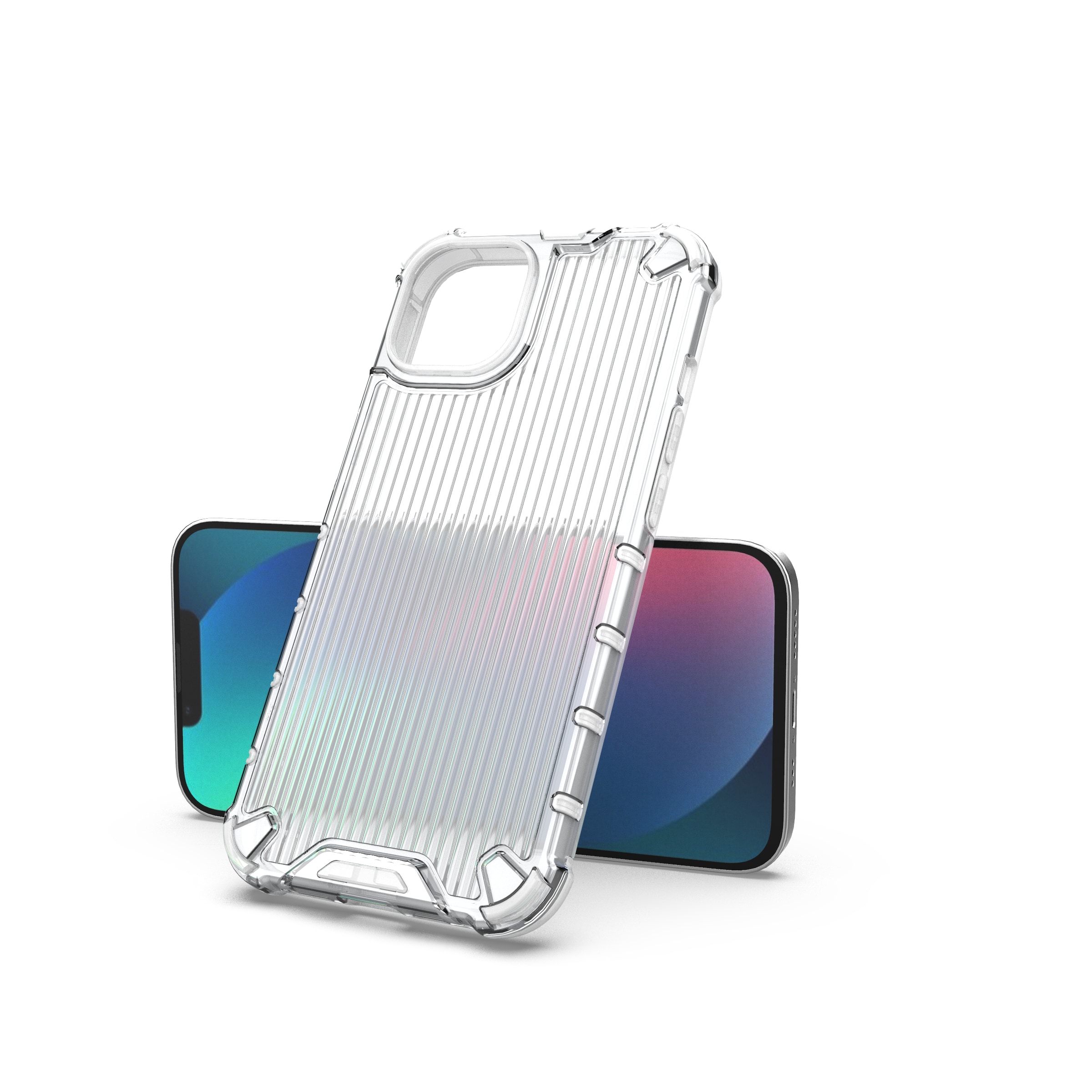 Ombre Protect Case til iPhone 13 lyserødt og blåt panseret etui