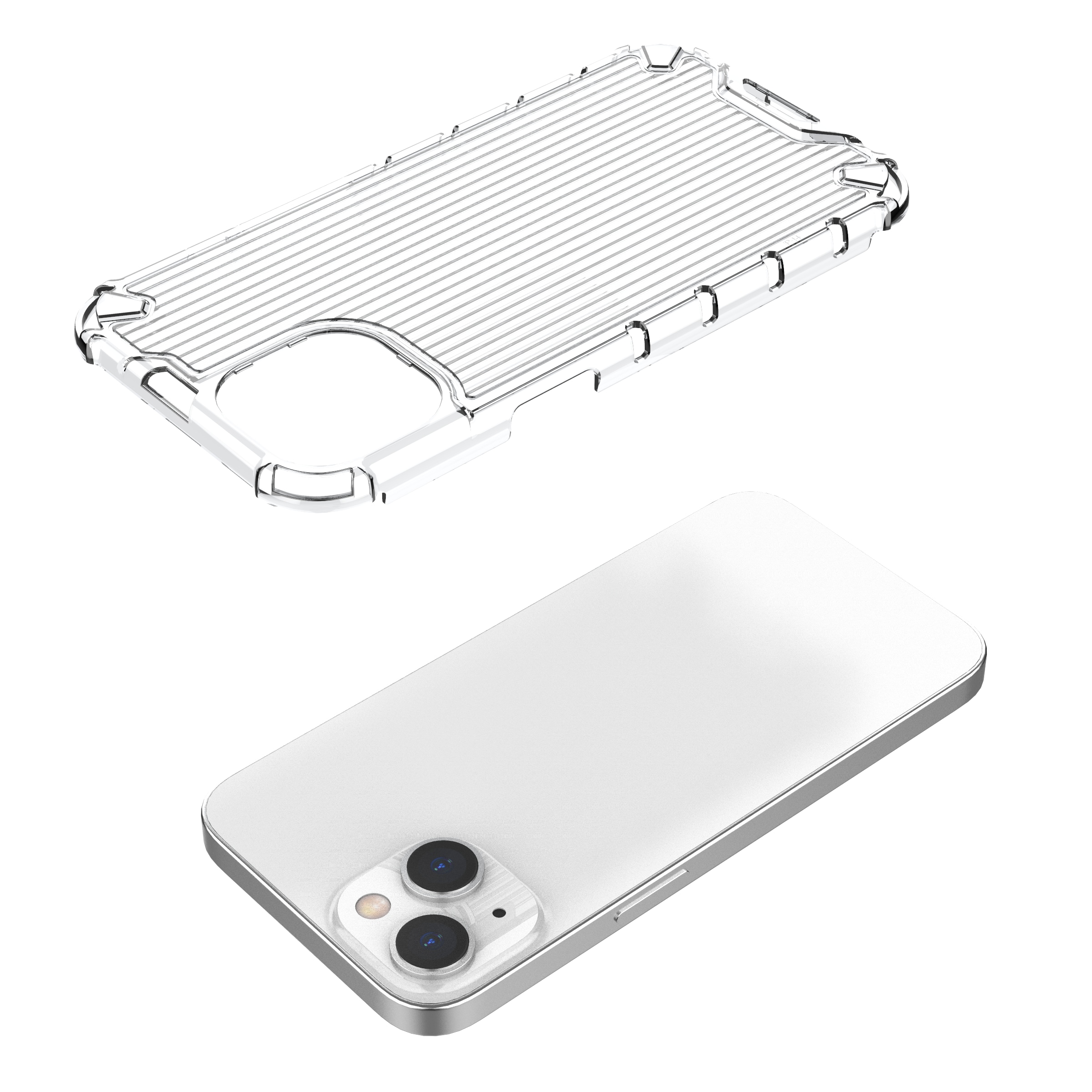 Ombre Protect Case til iPhone 13 lyserødt og blåt panseret etui