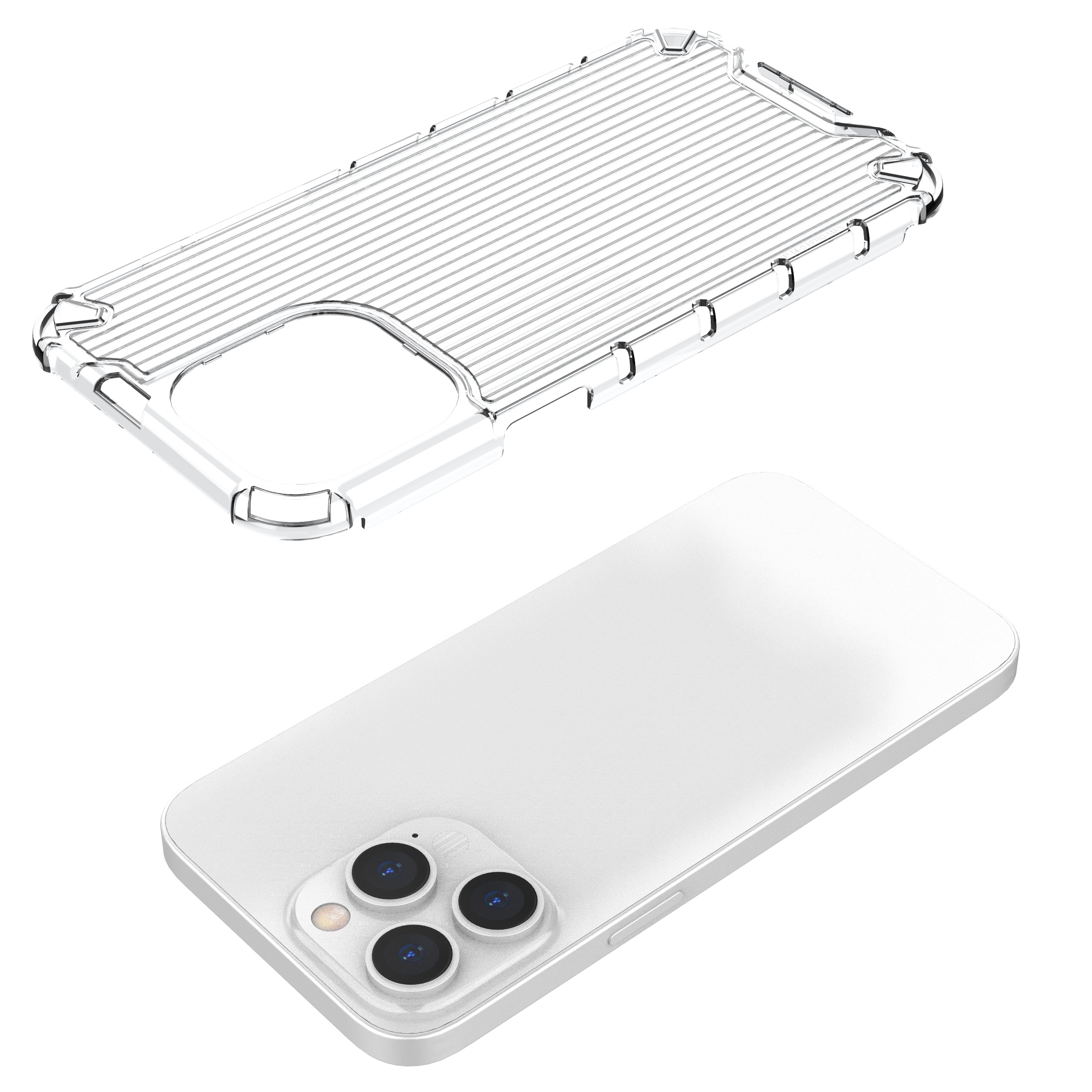 Ombre Protect Case til iPhone 13 Pro pansret cover pink og blå