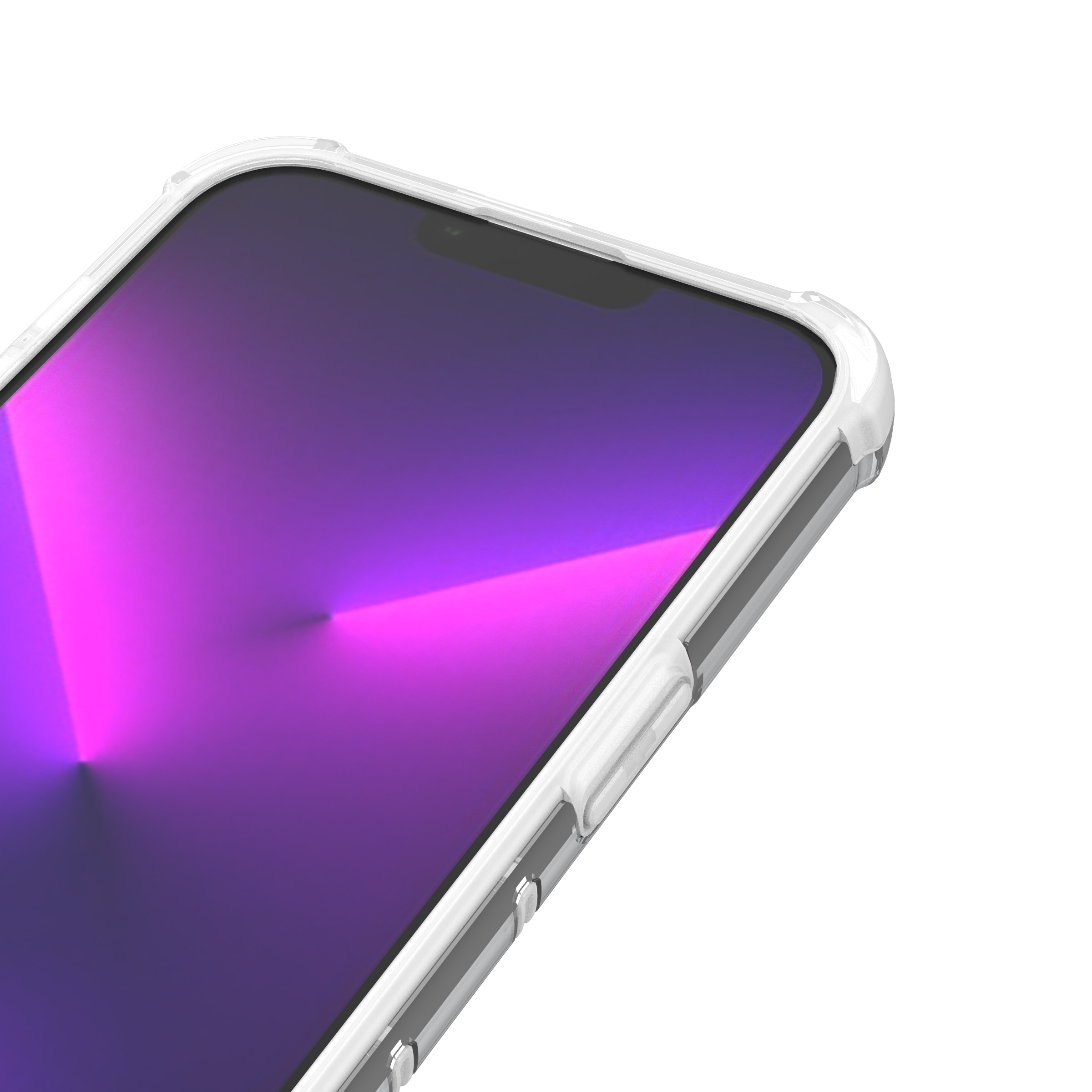Ombre Protect Case til iPhone 13 Pro Max lyserødt og blåt panseret etui