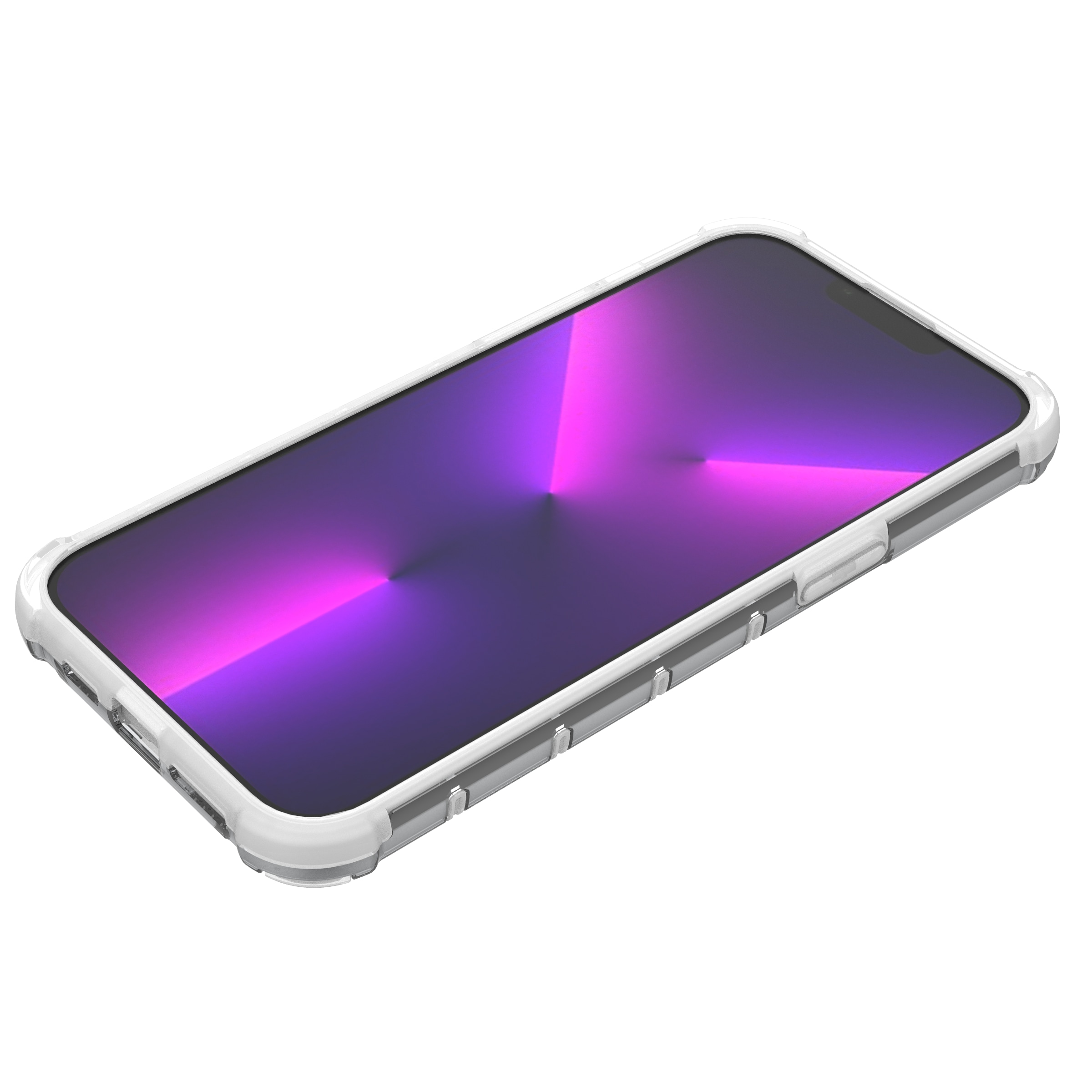 Ombre Protect Case til iPhone 13 Pro Max lyserødt og blåt panseret etui