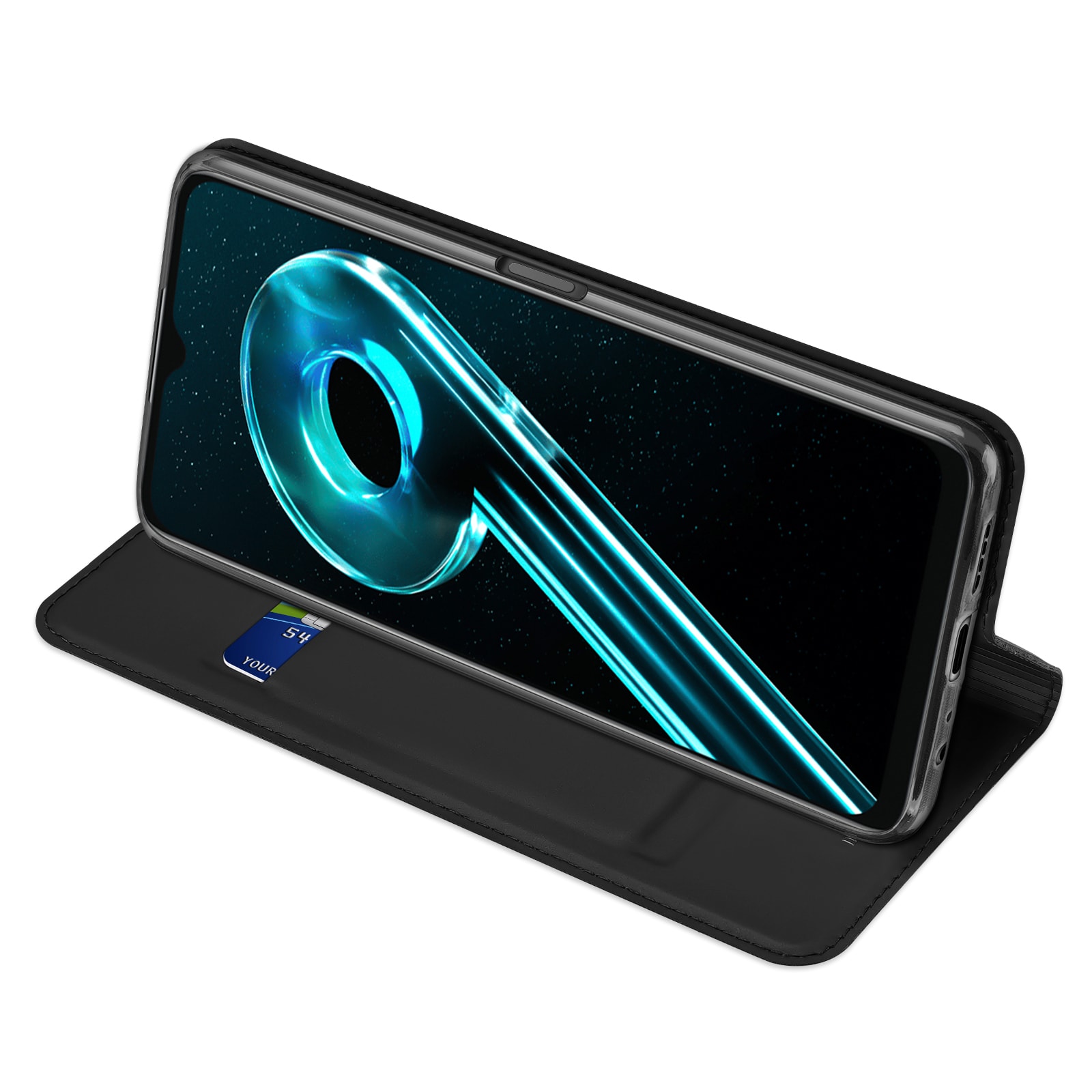 Dux Ducis Skin Pro-etui til Realme 10 5G / Realme 9i 5G Cover Flip Card Wallet Stand Sort