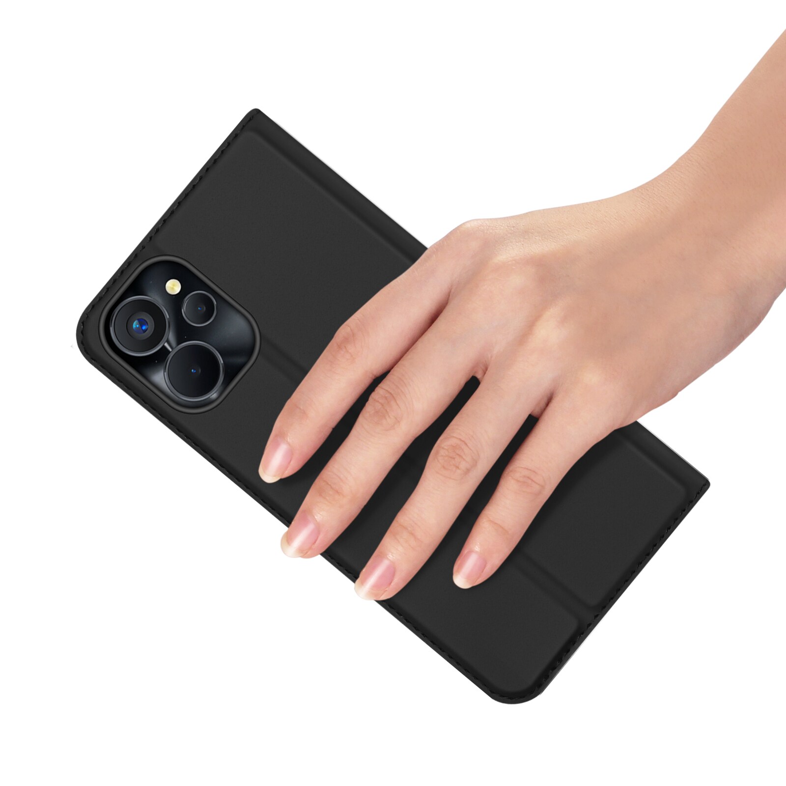 Dux Ducis Skin Pro-etui til Realme 10 5G / Realme 9i 5G Cover Flip Card Wallet Stand Sort