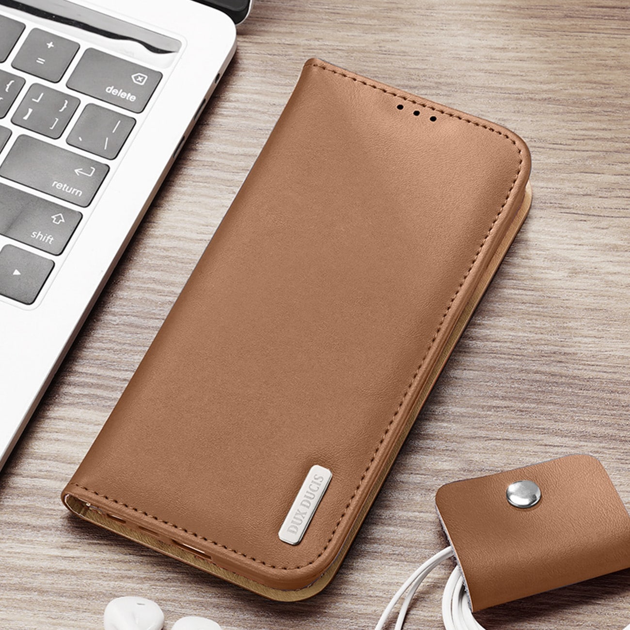 Dux Ducis Hivo etui Samsung Galaxy S23+ flip etui pung stativ RFID-blokering sort