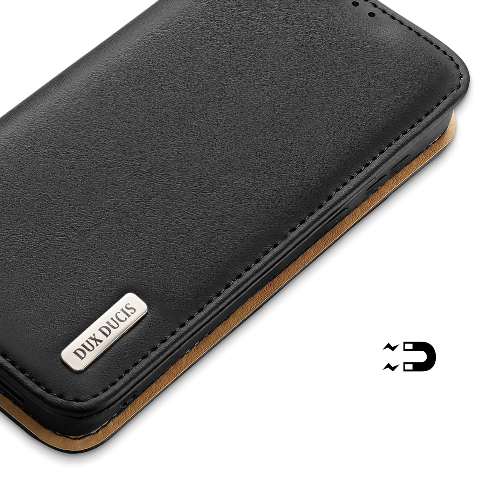 Dux Ducis Hivo etui Samsung Galaxy S23+ flip etui pung stativ RFID-blokering sort