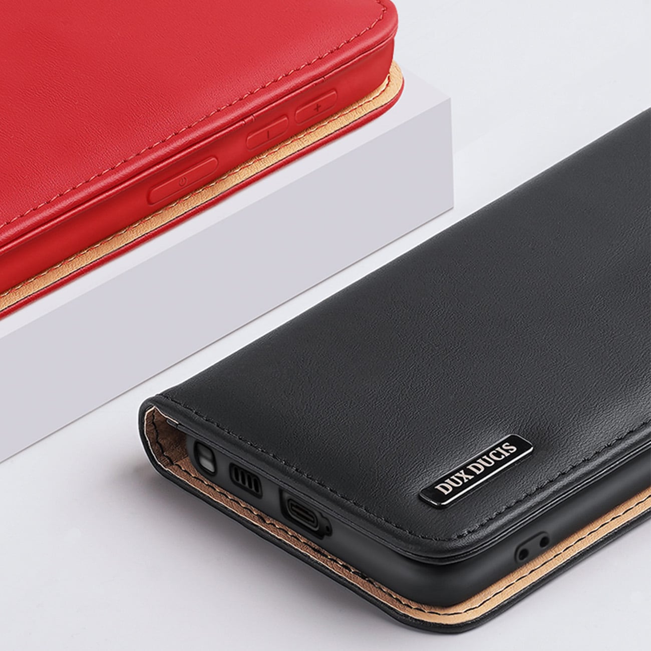 Dux Ducis Hivo etui Samsung Galaxy S23+ flip cover wallet stand RFID blocking brown
