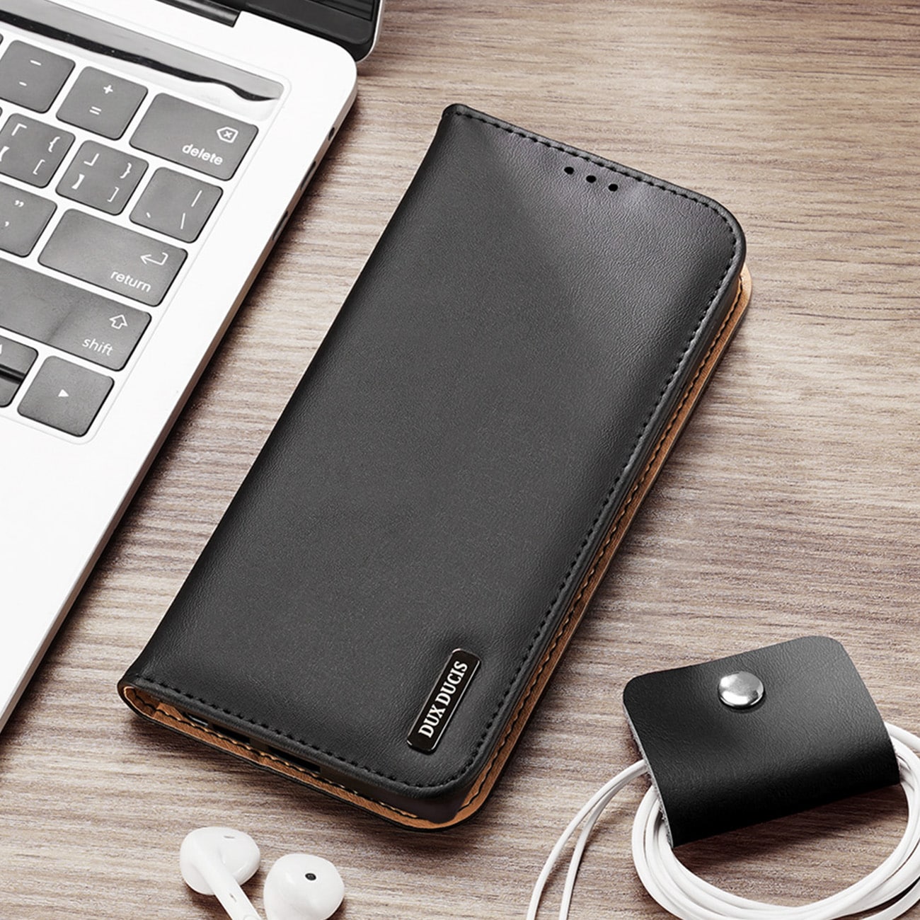 Dux Ducis Hivo etui Samsung Galaxy S23+ flip cover wallet stand RFID blocking brown