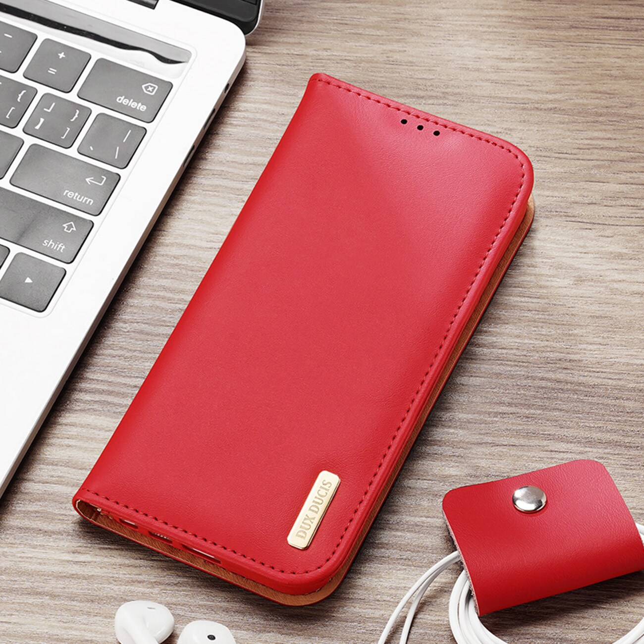 Dux Ducis Hivo etui Samsung Galaxy S23+ flip cover wallet stand RFID blocking brown